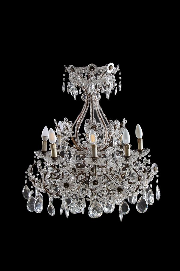 Eight-light chandelier