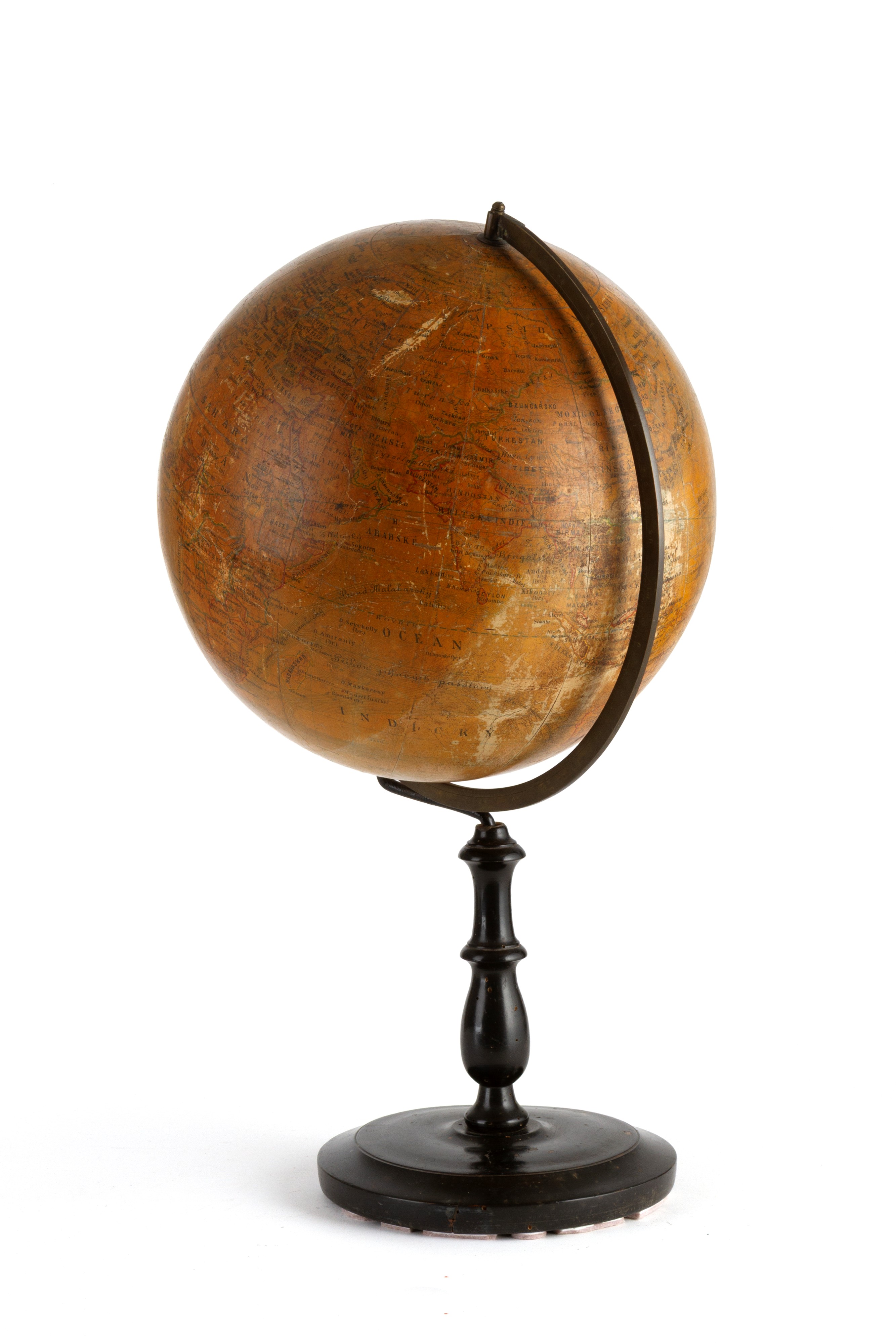 Jan Felkl - Globo terrestre in legno e metallo, Roztoky, Praga