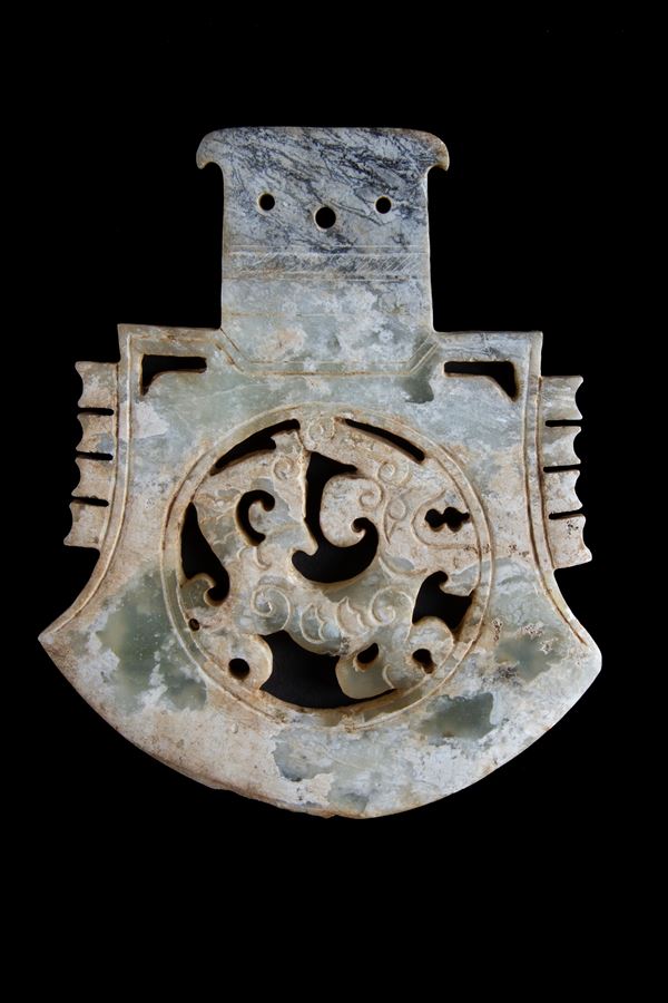 Ceremonial jade axe blade