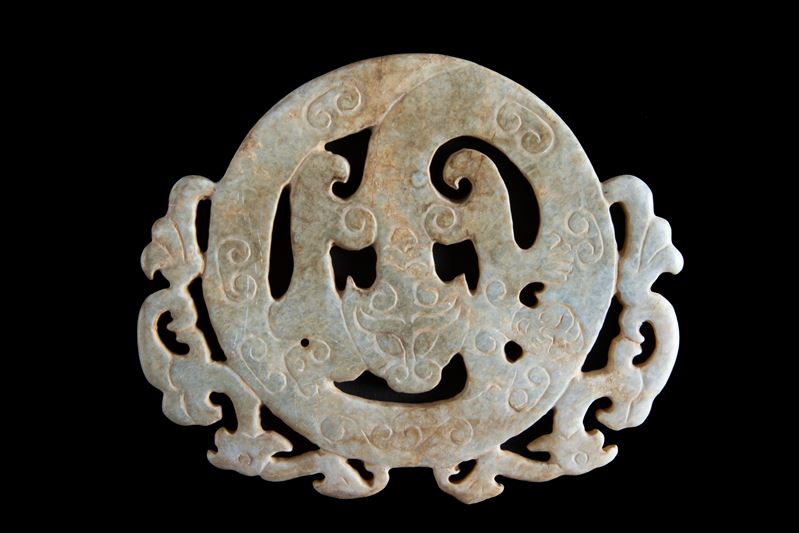 Placca in giada con drago