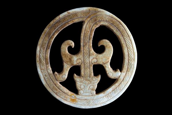 Ornamental jade disc
