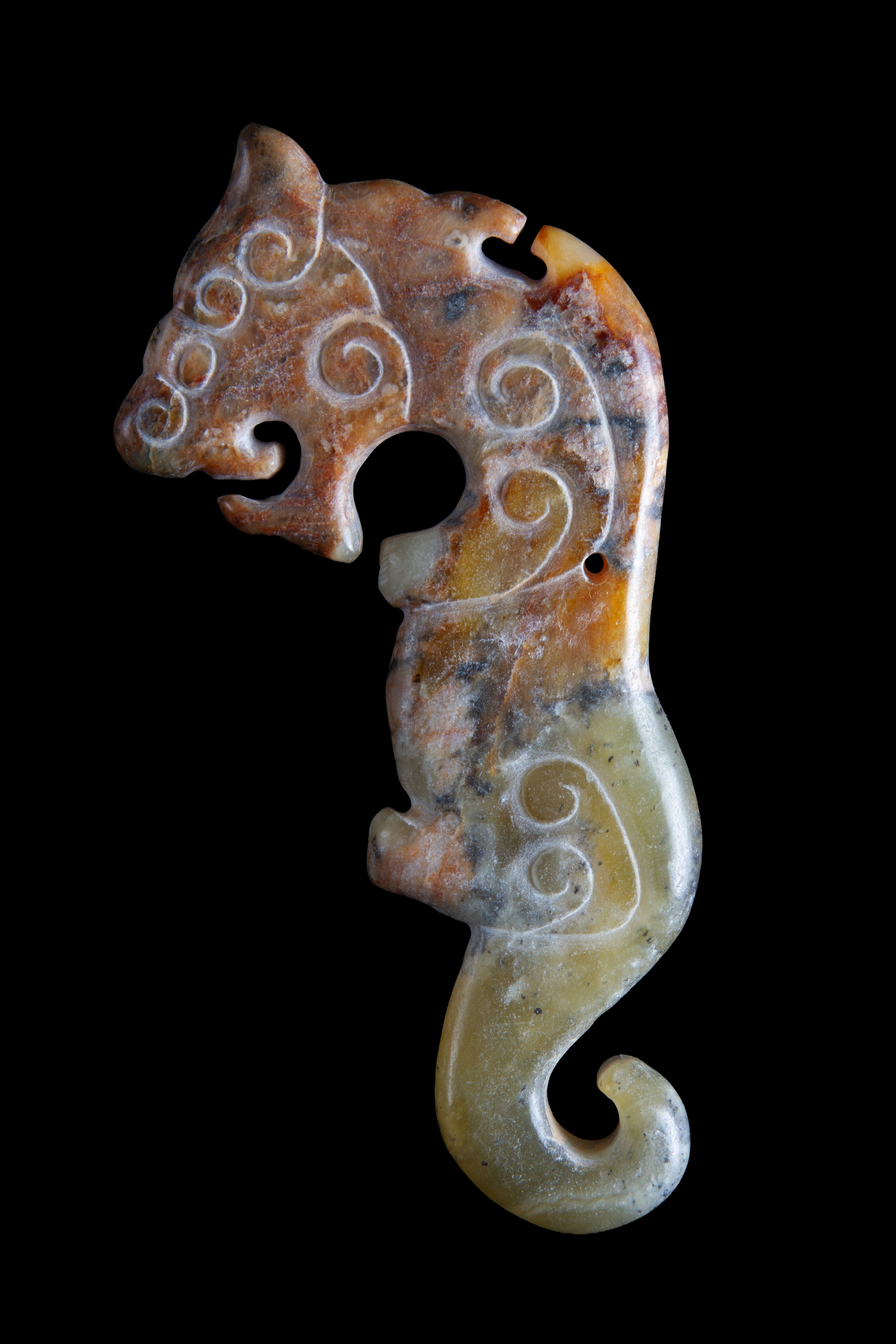 Pendente in giada a forma di drago