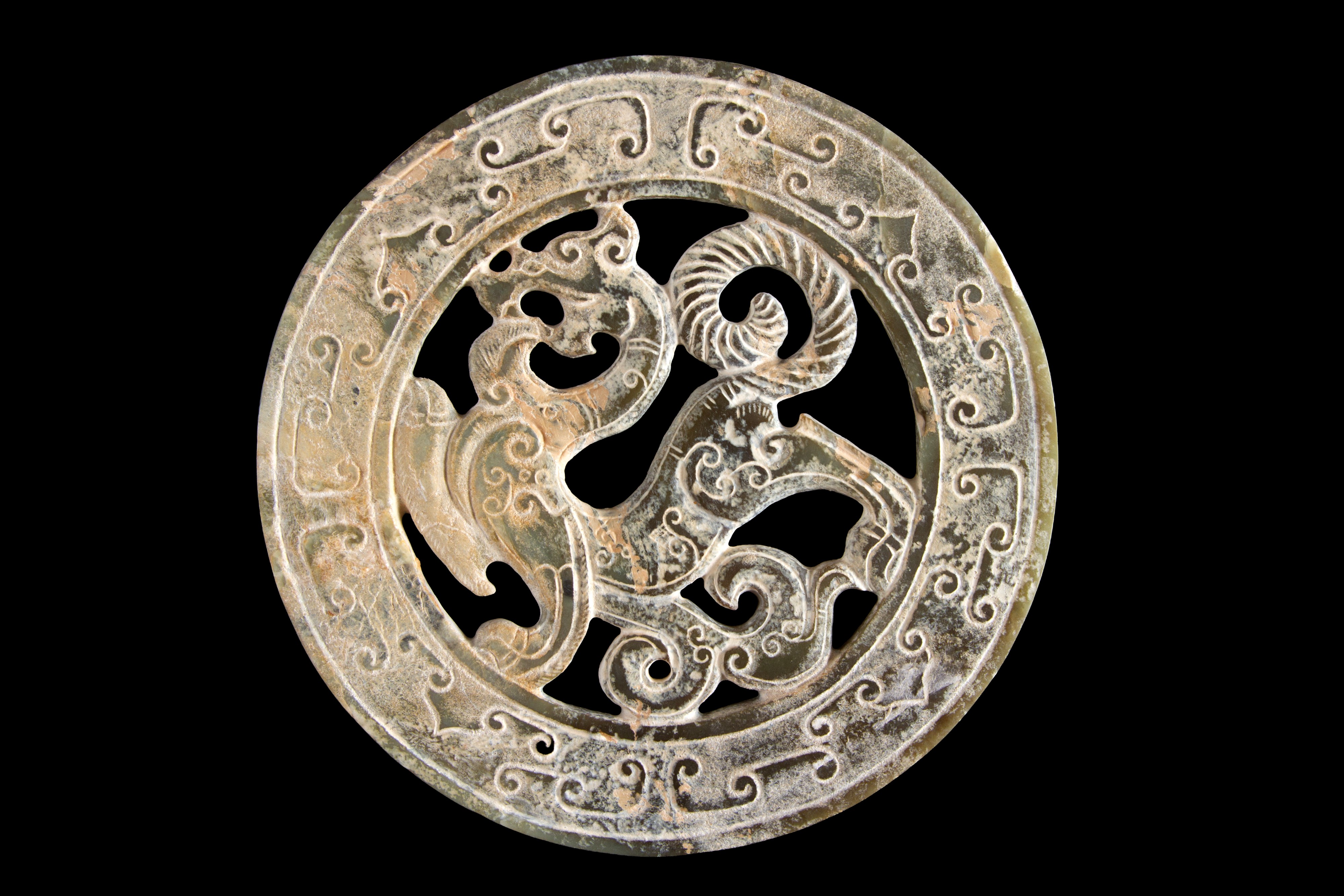 Disco in giada traforata "DRAGO"