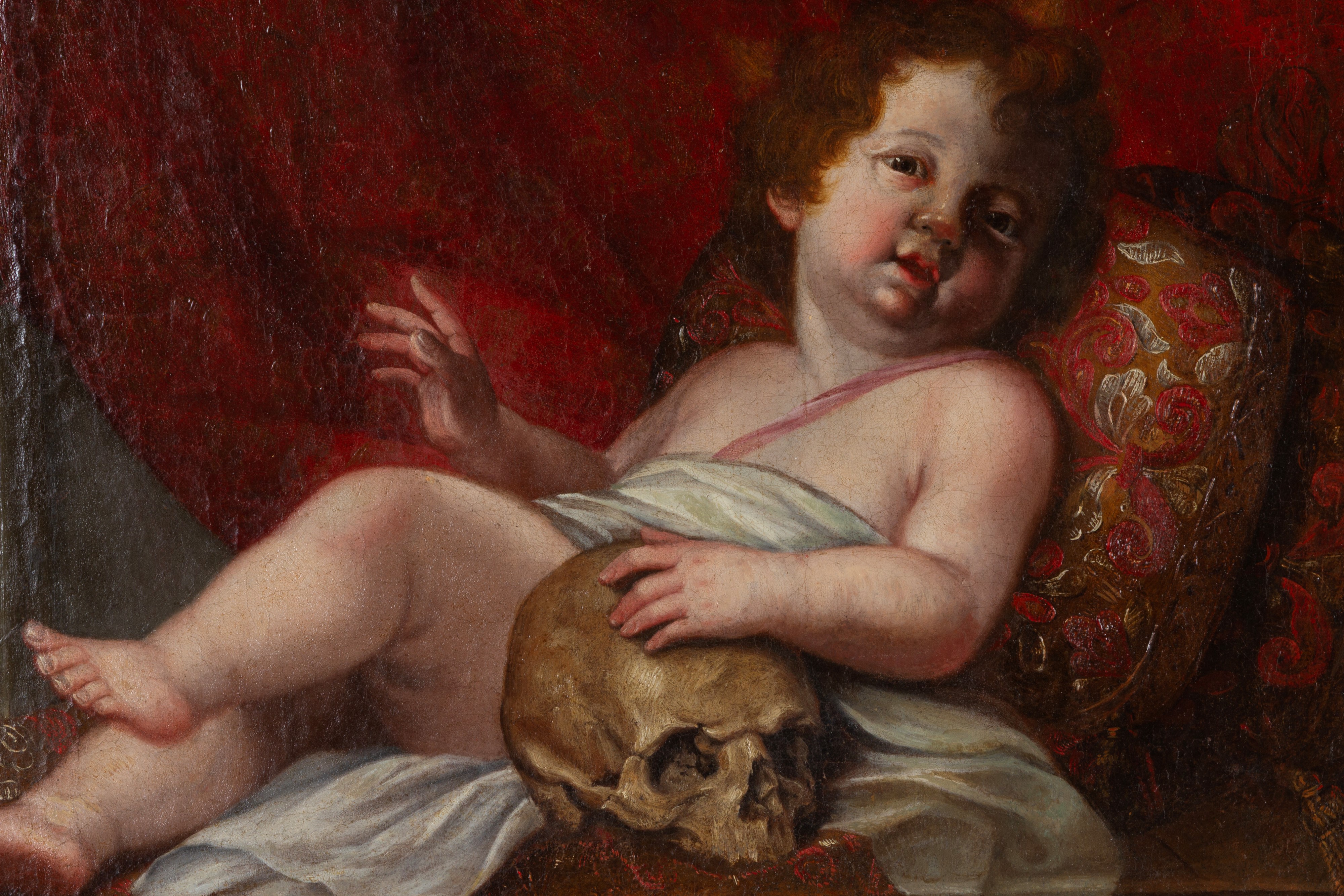 Autore sconosciuto, Vanitas, olio su tela