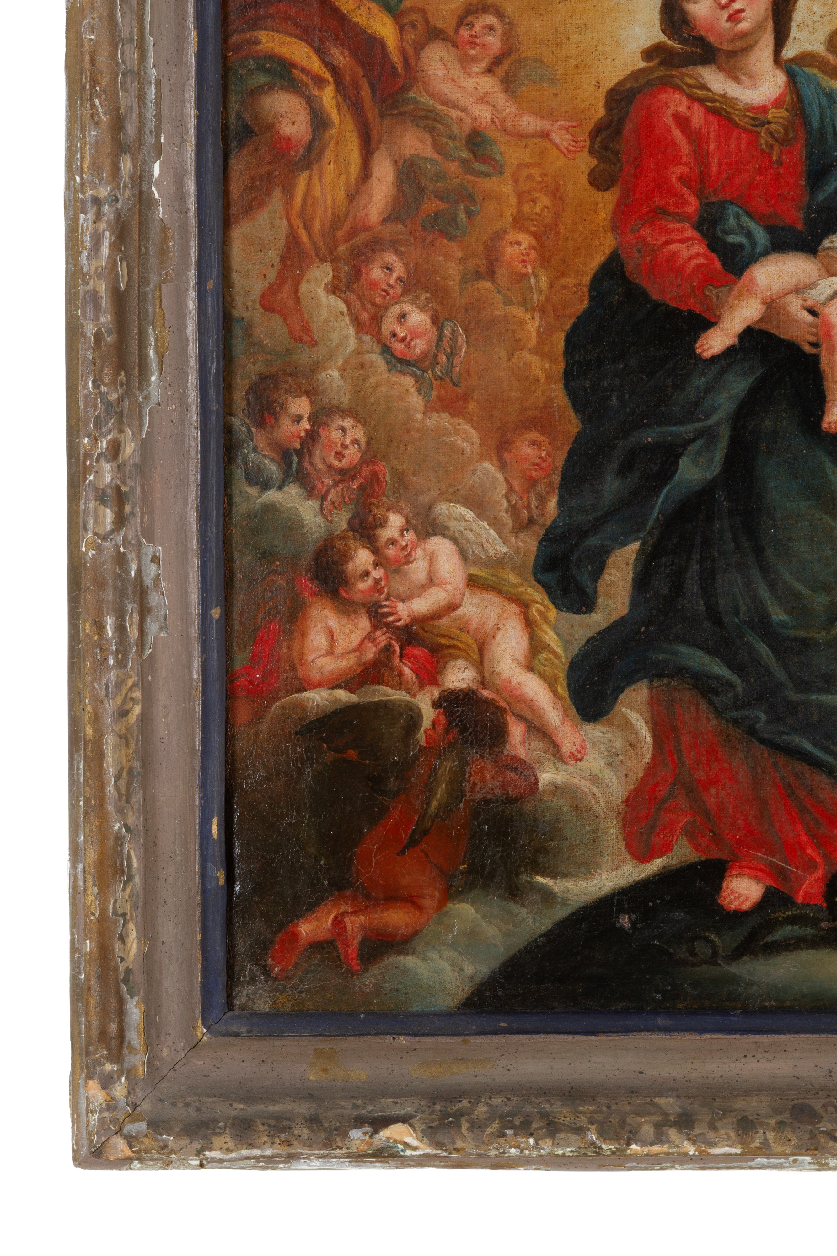 Scuola romana, Madonna con Bambino, olio su tela