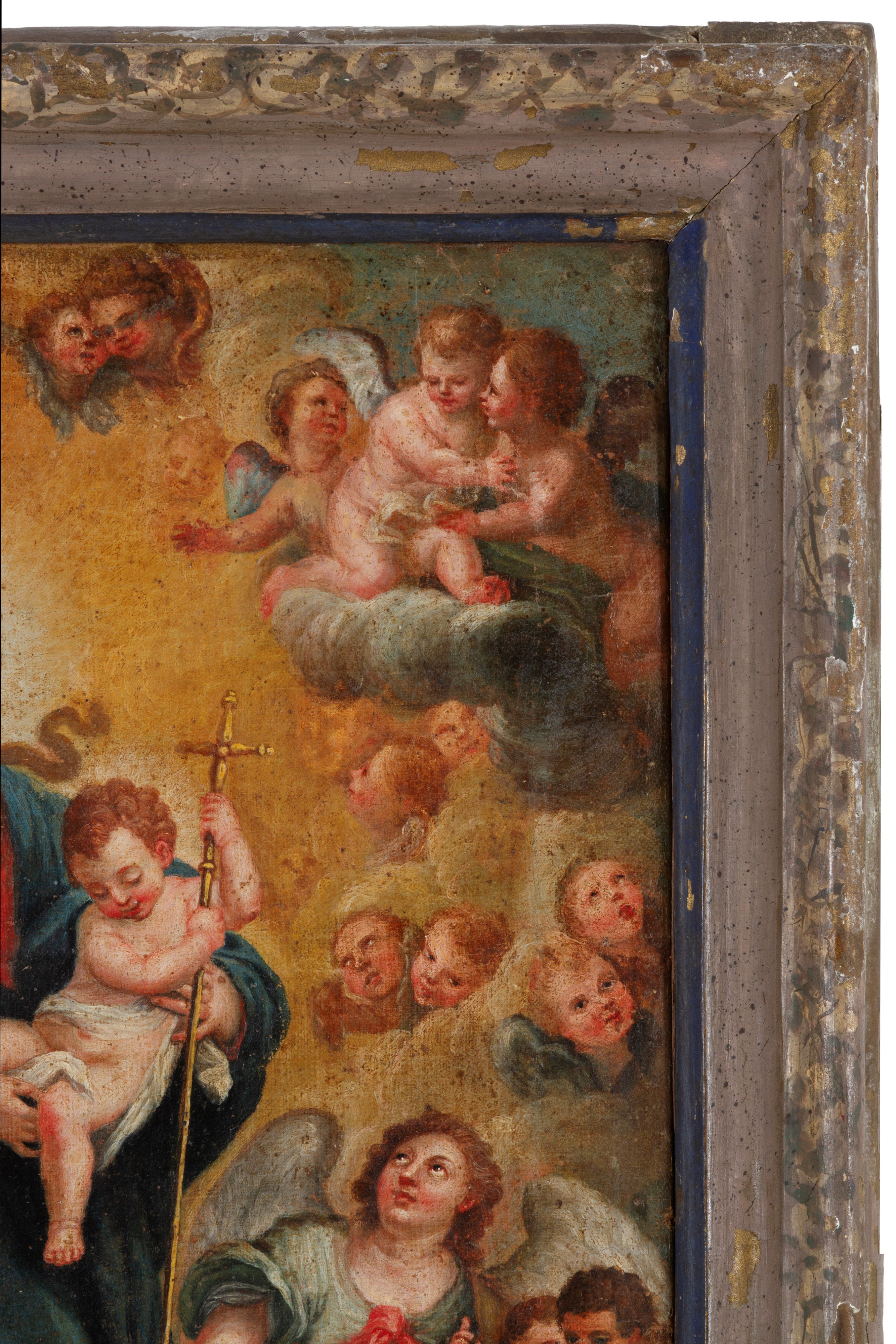 Scuola romana, Madonna con Bambino, olio su tela