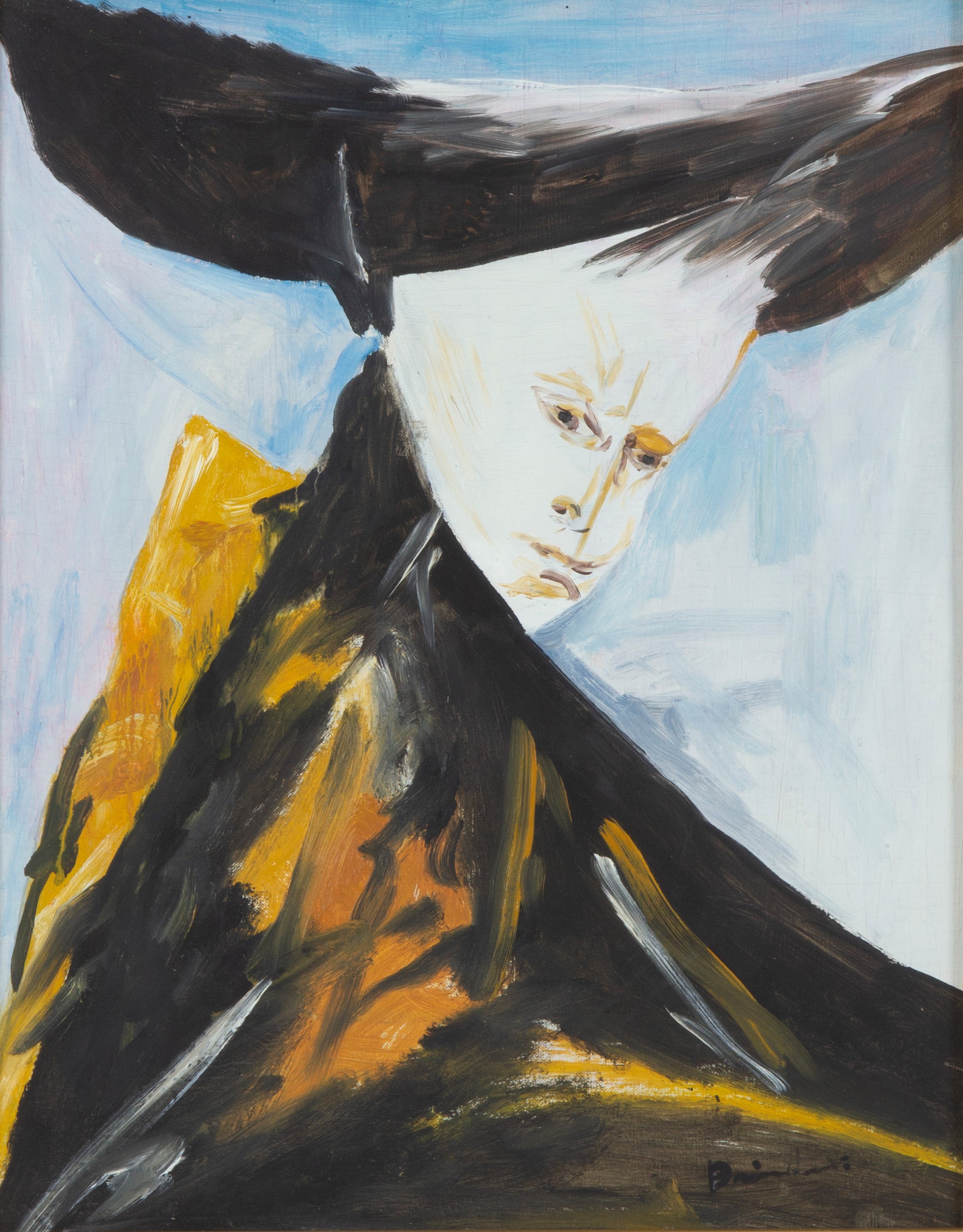 Remo Brindisi - Figura Femminile, acrilico su tela
