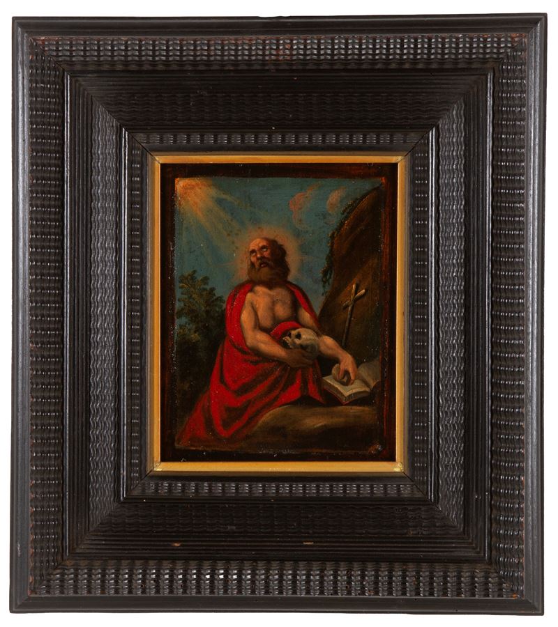 Autore ignoto, San Gerolamo, olio su tavola