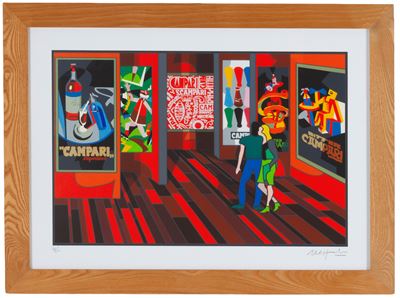Serigrafia polimaterica "CAMPARI"
