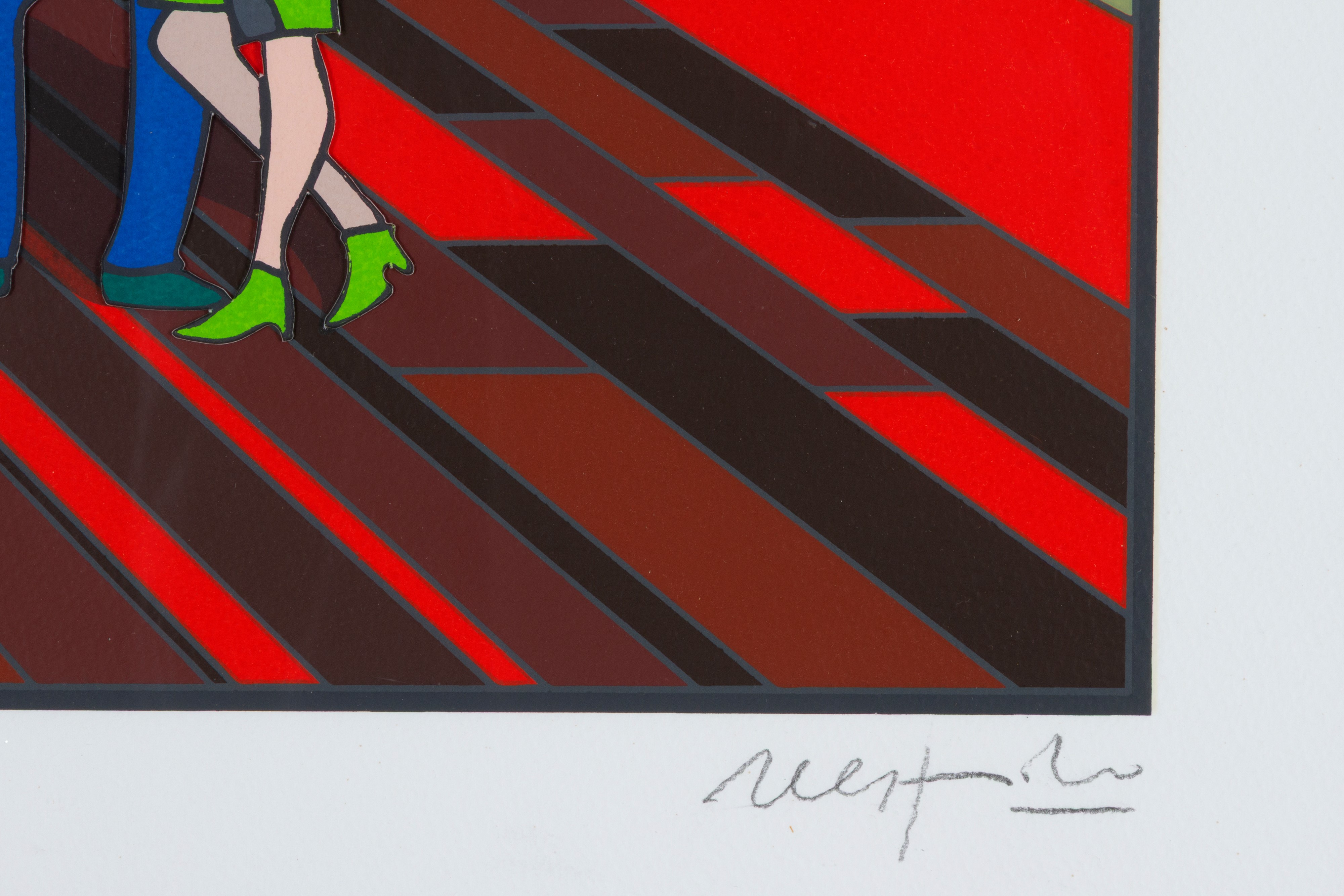 Ugo Nespolo - Serigrafia polimaterica "CAMPARI"