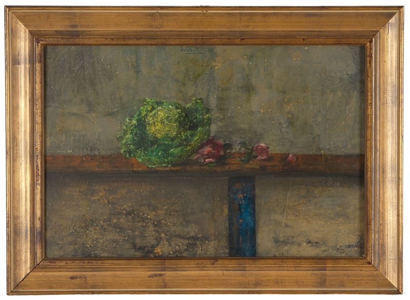 Piero Mosti - Natura morta, olio su tavoletta
