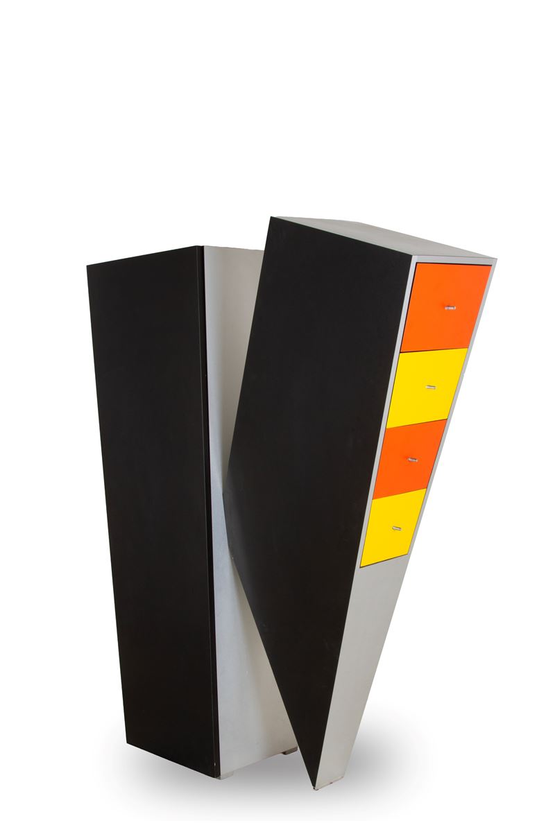 Primo Formenti - Mobile scultura 'I CONTENITORI DI SOGNI', legno e formica, 2008