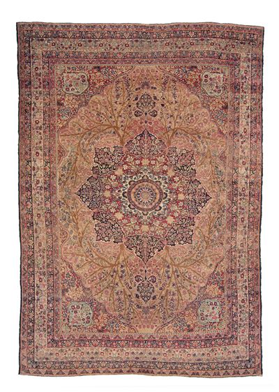 Tappeto Kirman Laver, Persia, fine XIX secolo, circa 394x269 cm