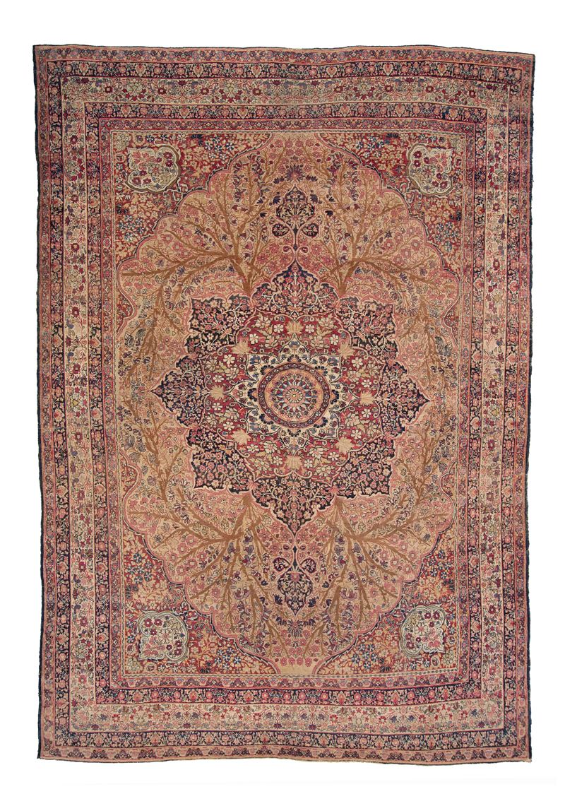 Tappeto Kirman Laver, Persia, fine XIX secolo, circa 394x269 cm