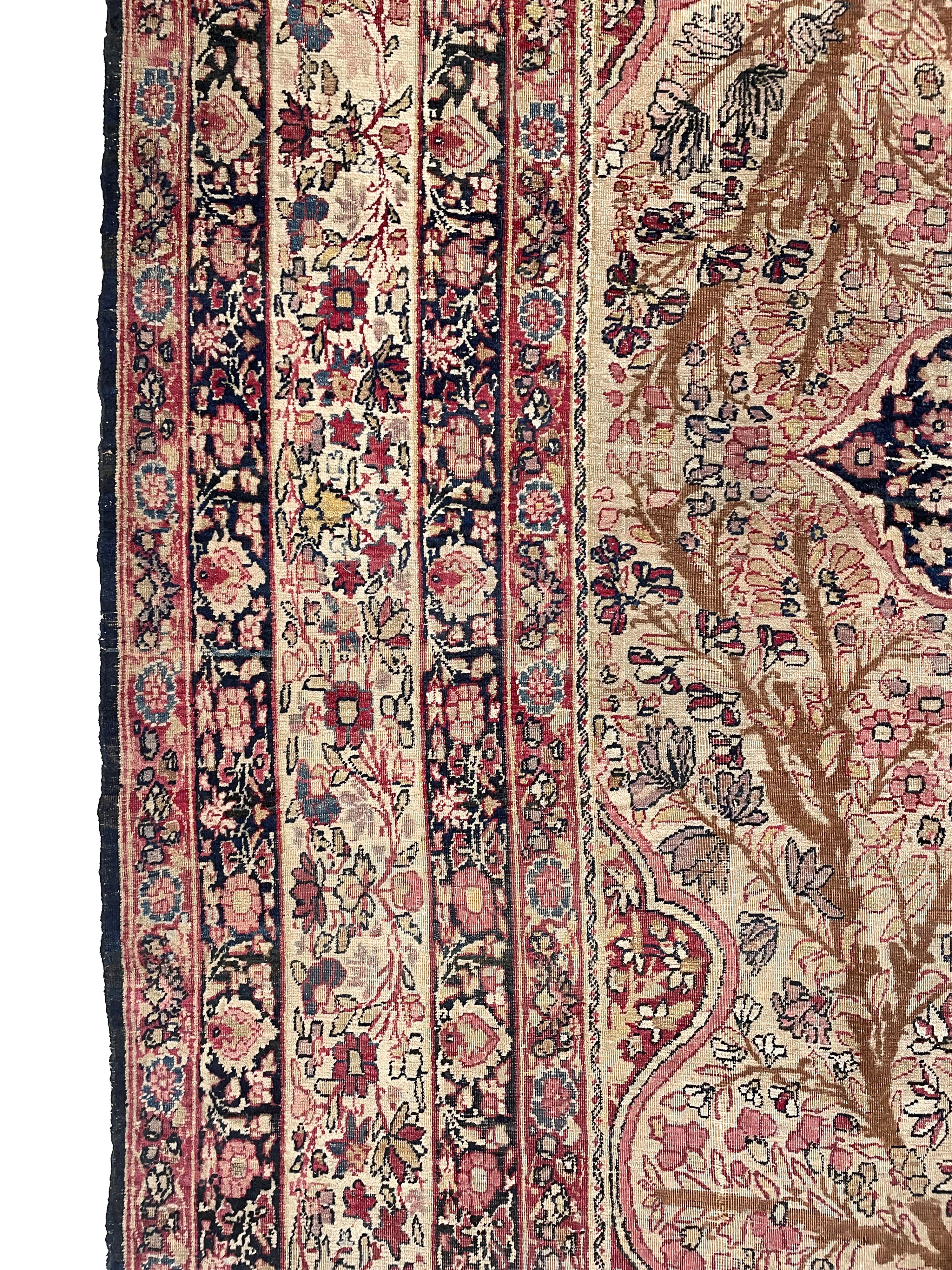 Tappeto Kirman Laver, Persia, fine XIX secolo, circa 394x269 cm