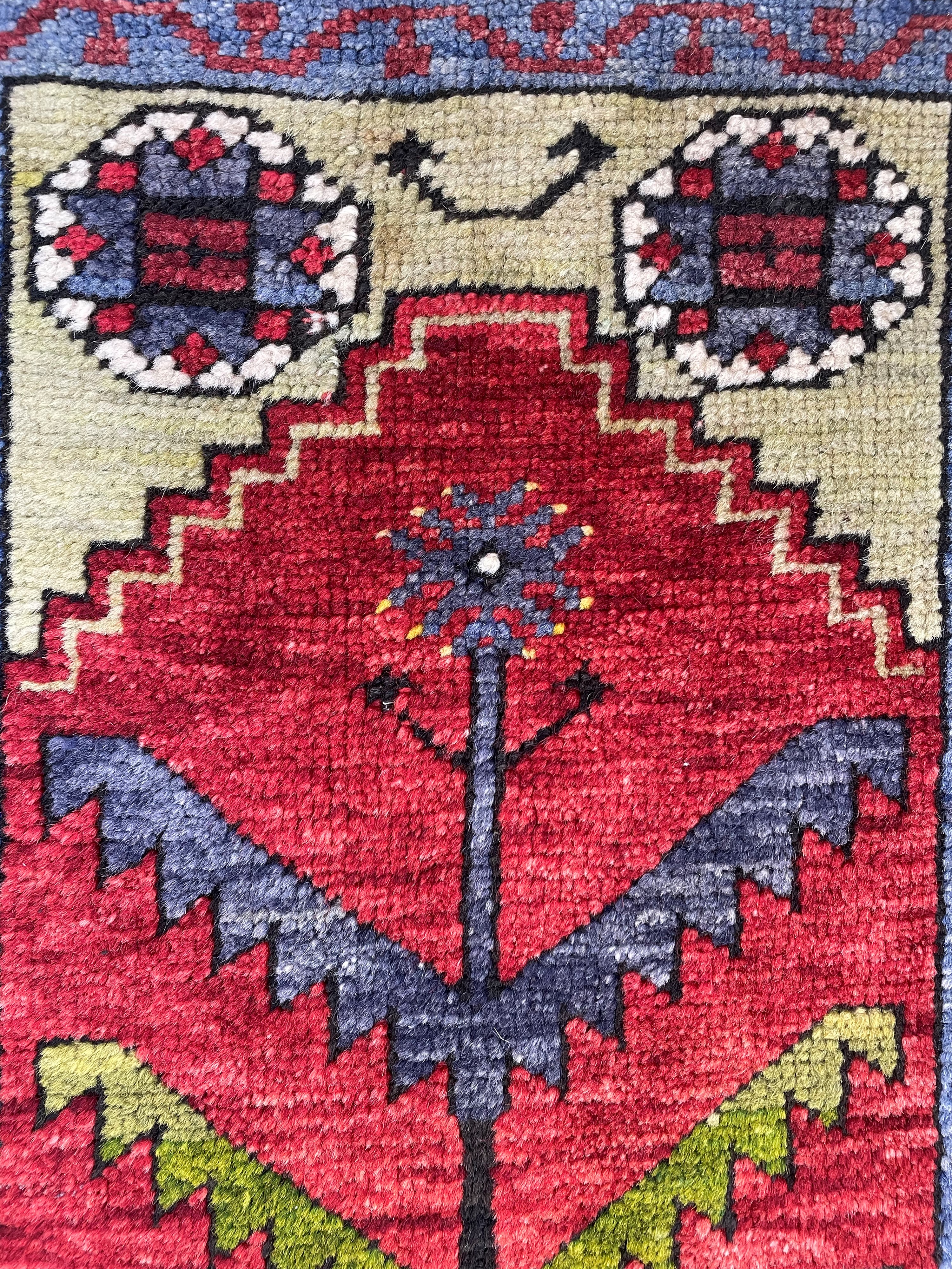 Tappeto Area di Pergamo disegno albero della vita. Anatolia Occidentale