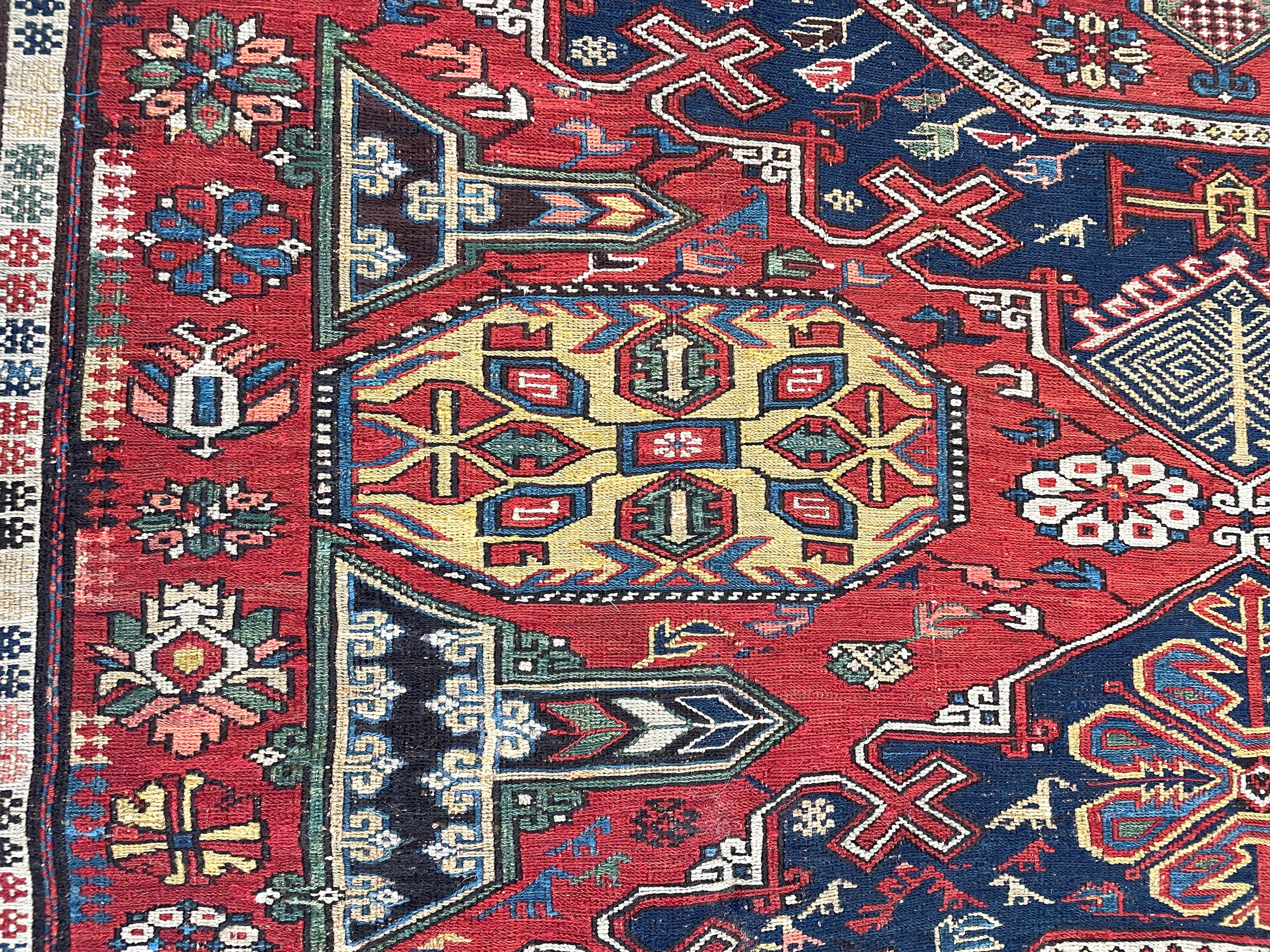 Tappeto Sumack Area Kuba, Caucaso, seconda metà del XIX secolo, 325x205 cm