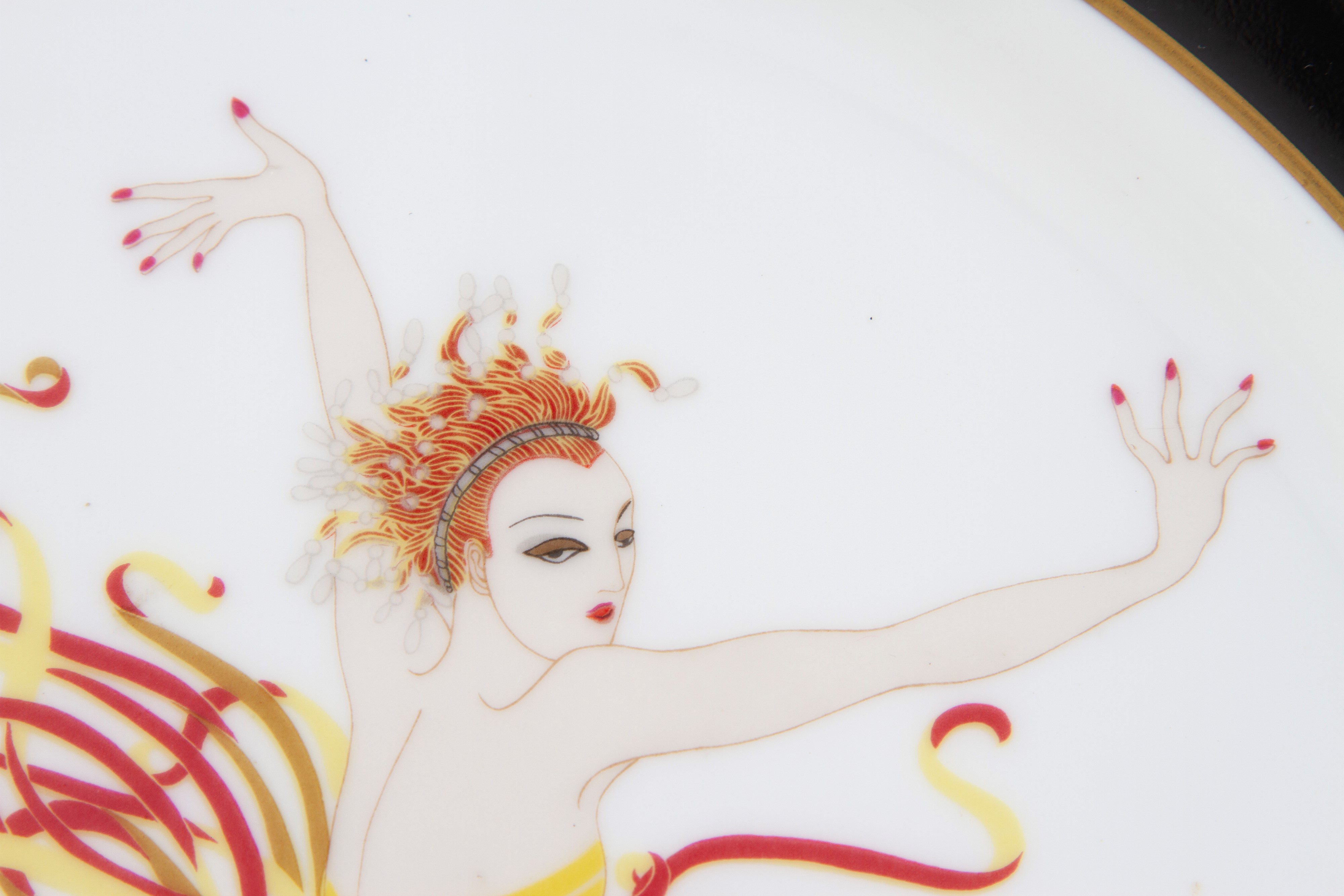 ERTE', Piatto 'APPLAUSE', porcellana Bone China, 1985