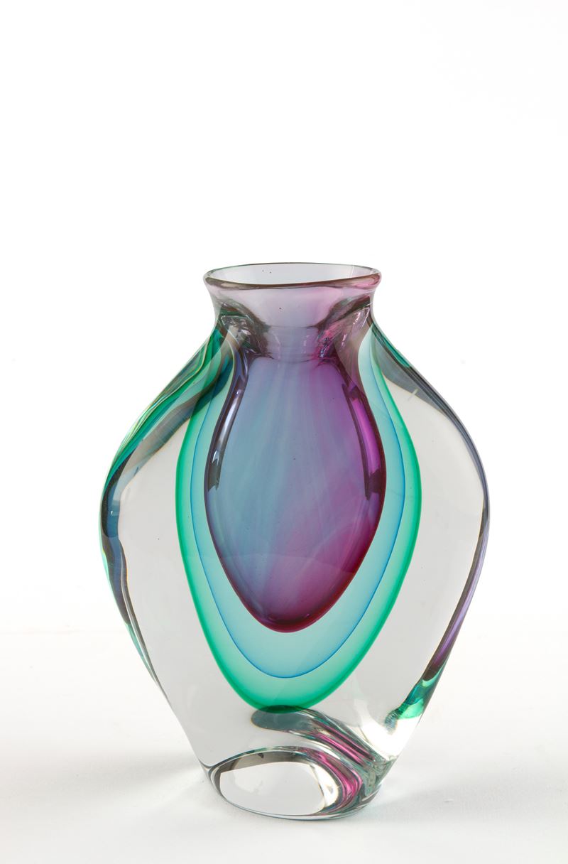 Flavio Poli - Vaso in vetro sommerso per Segusto Arte