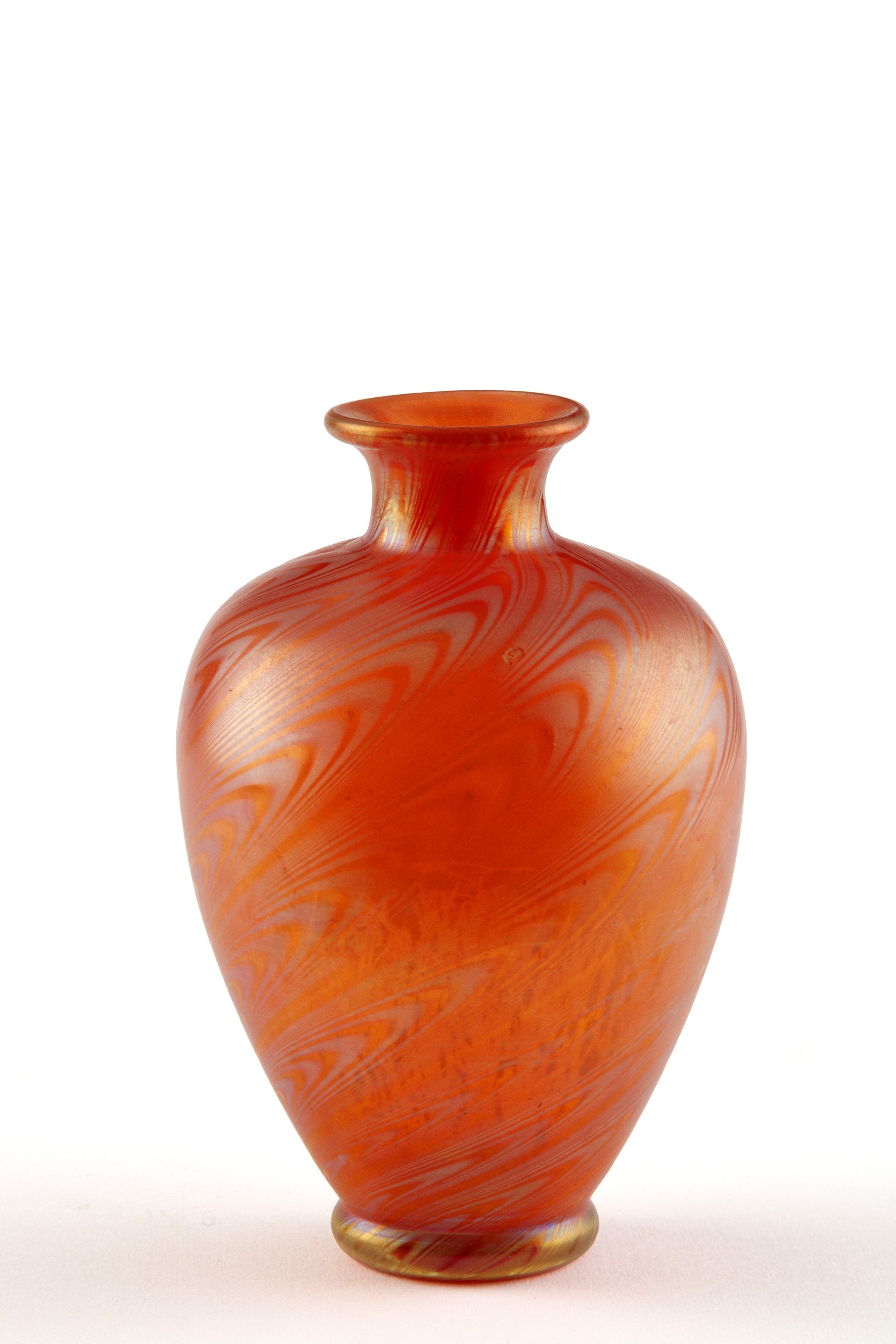 Vasetto in vetro di Murano, iridescente, altezza 13,5 cm ca.
