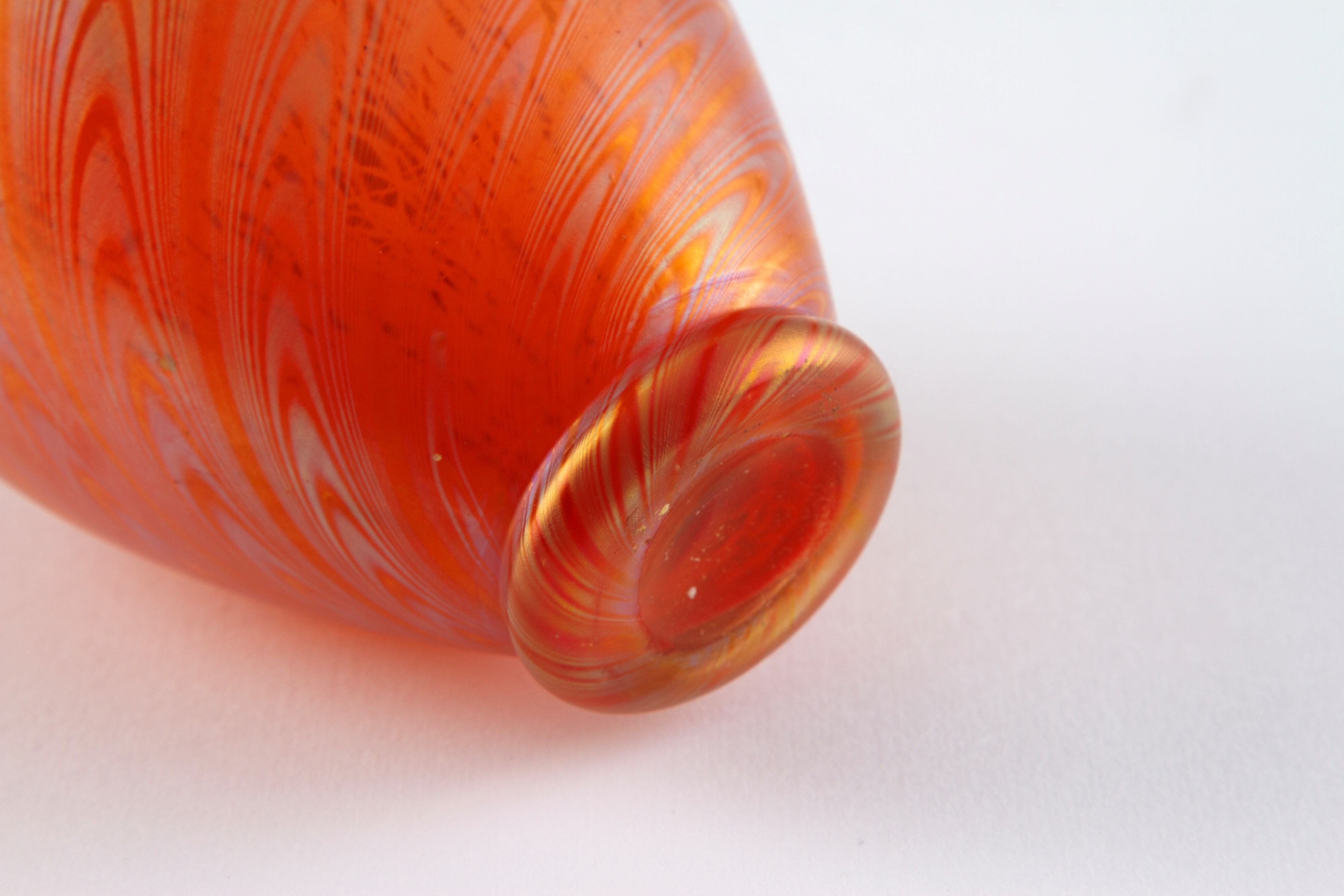 Vasetto in vetro di Murano, iridescente, altezza 13,5 cm ca.