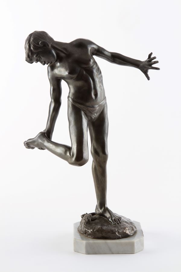 ANNIBALE DE LOTTO - Sculpture "BOY BITTEN BY A CRAB"