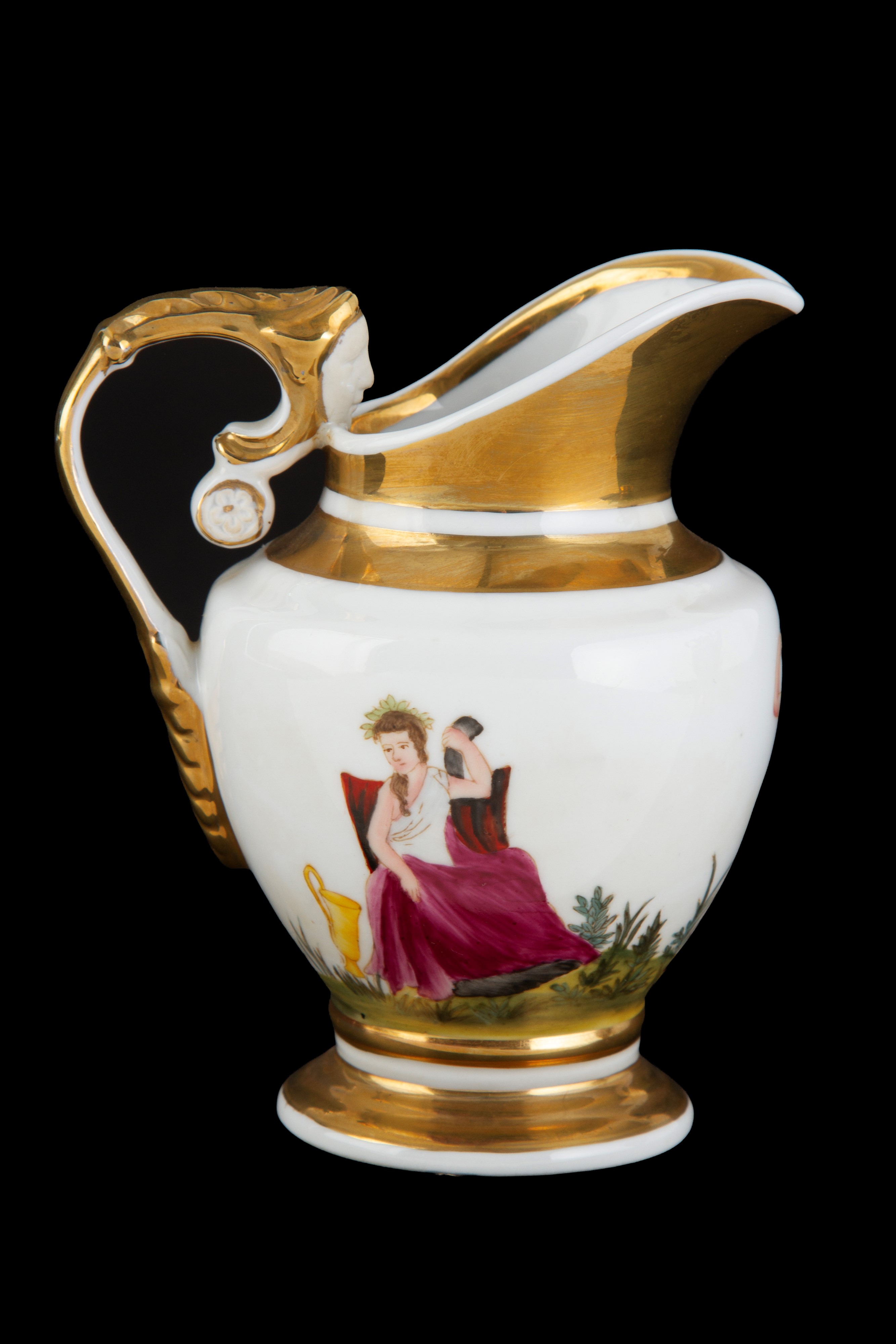 Servizio da caffè tête-à-tête in porcellana neoclassica, Fine XIX secolo