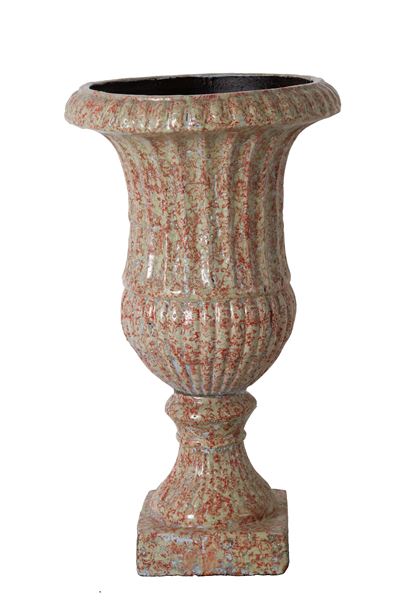 Grande vaso Mediceo, terracotta invetriata, XIX secolo