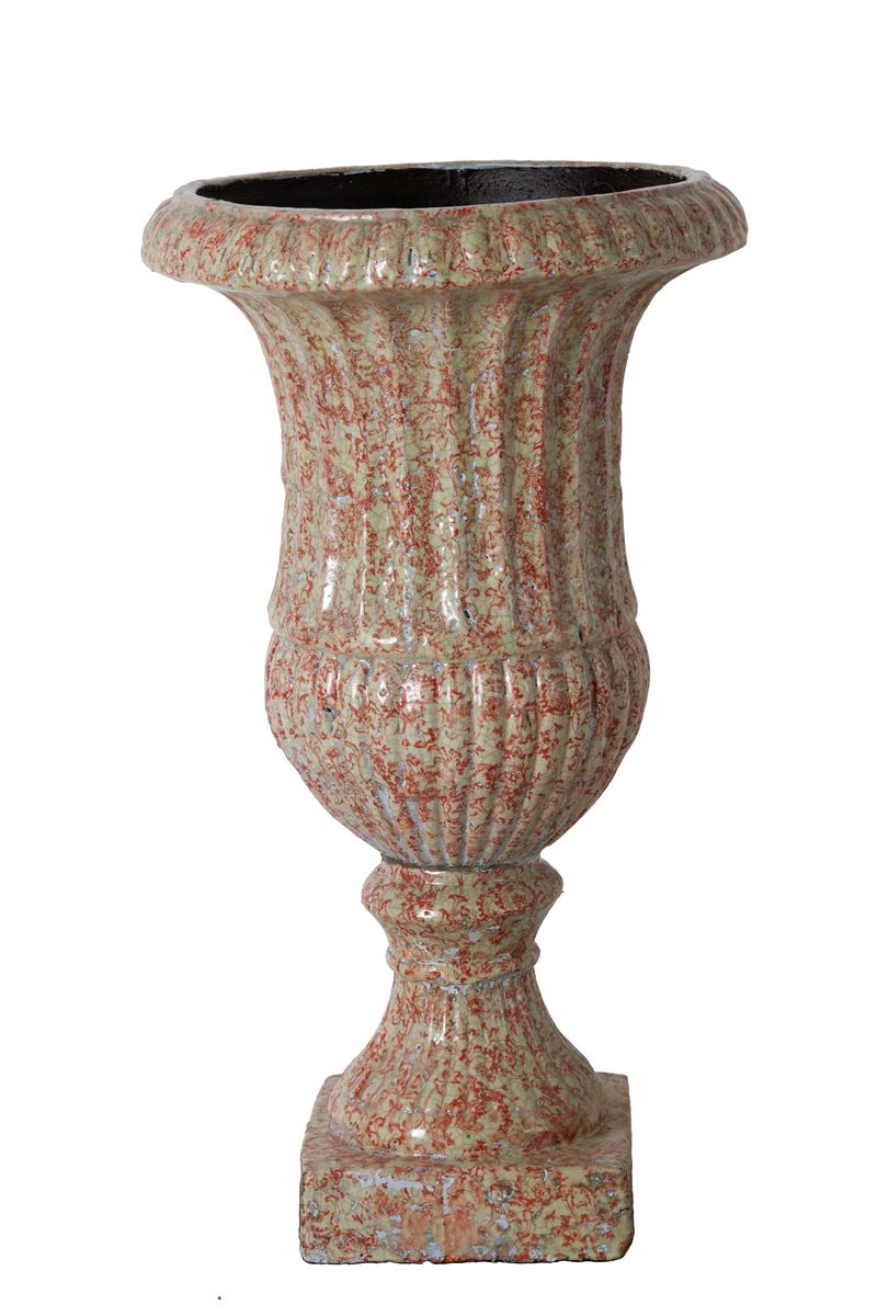 Grande vaso Mediceo, terracotta invetriata, XIX secolo