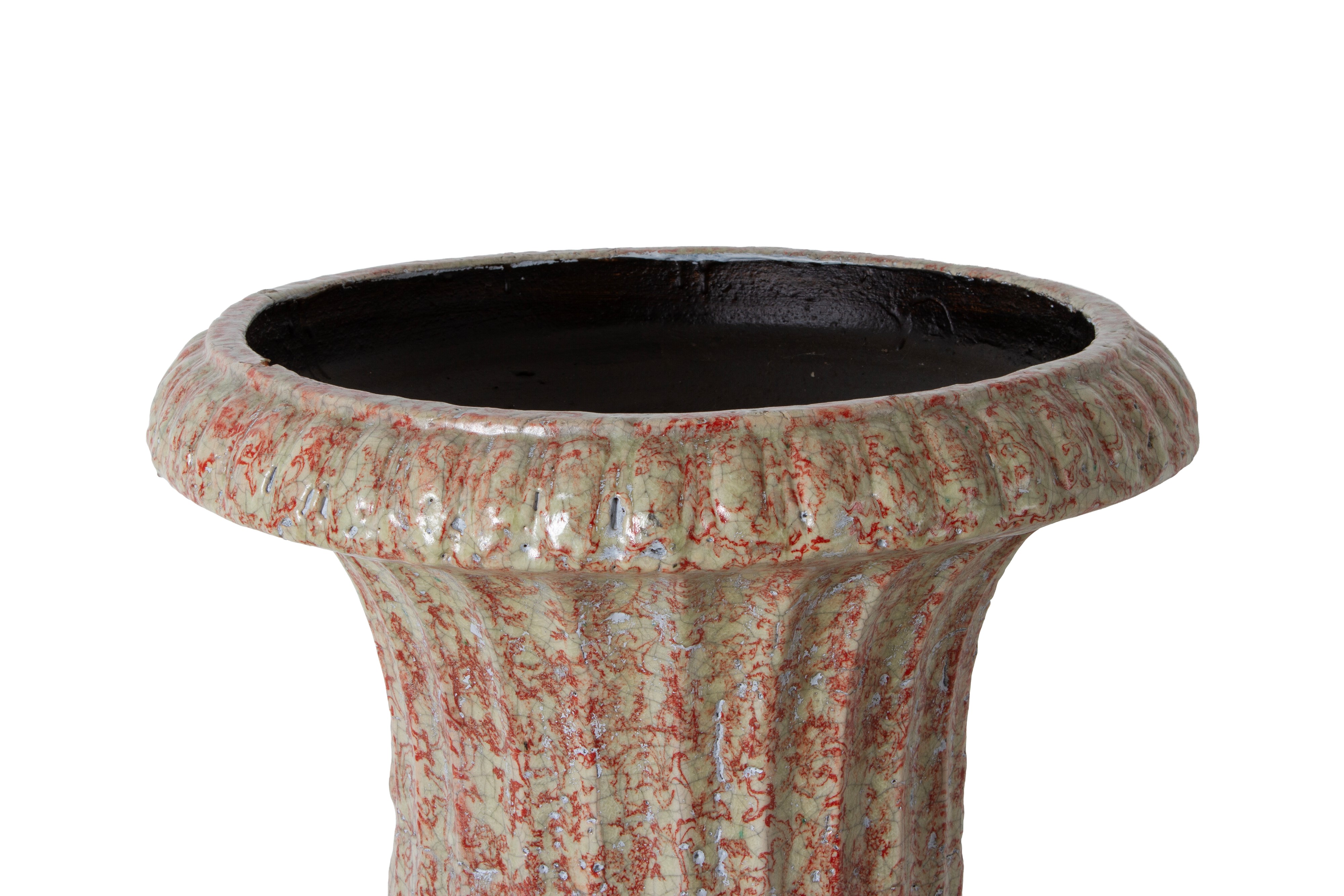 Grande vaso Mediceo, terracotta invetriata, XIX secolo