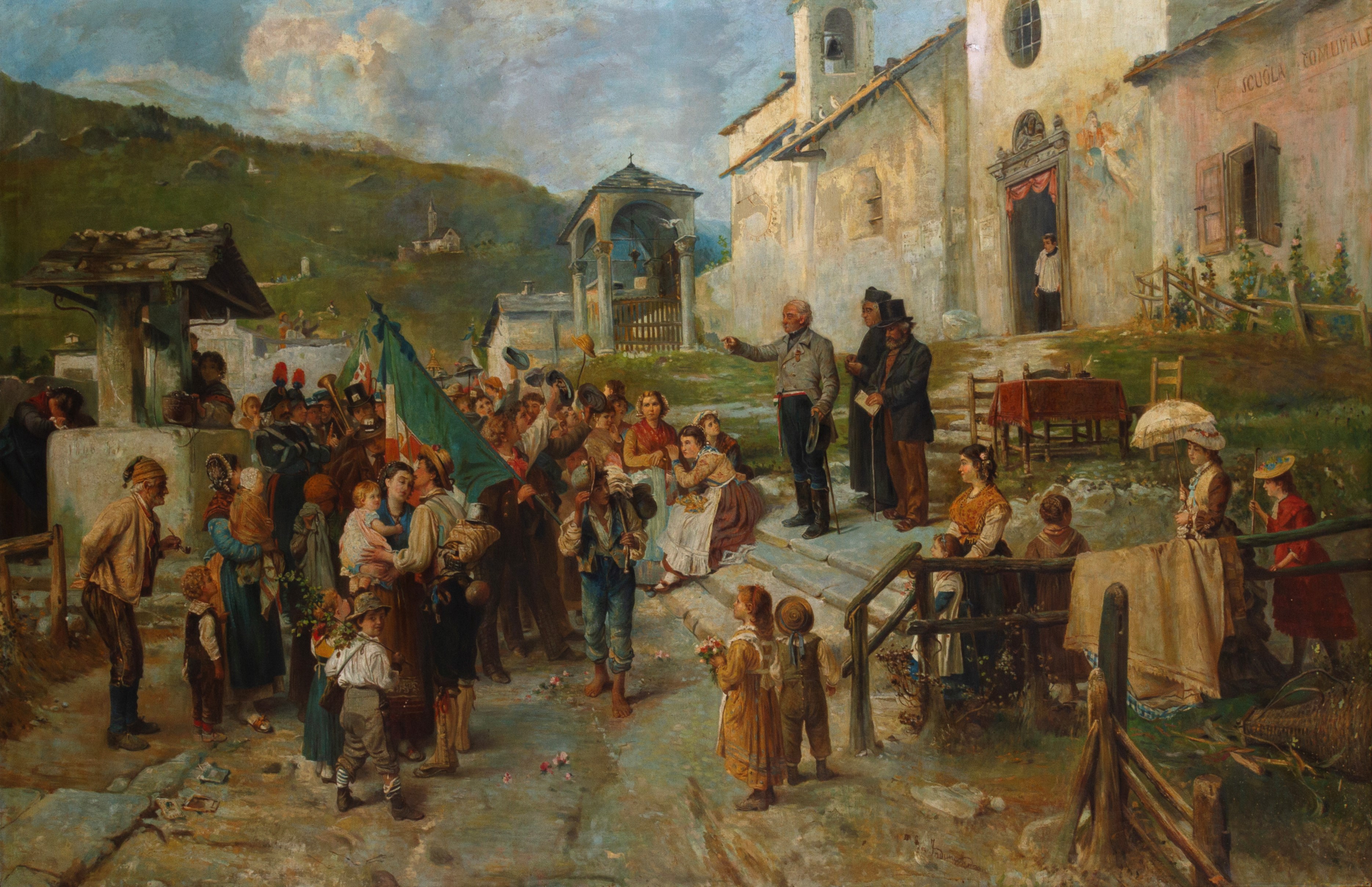 Dipinto 'LA PARTENZA DEI VOLONTARI'