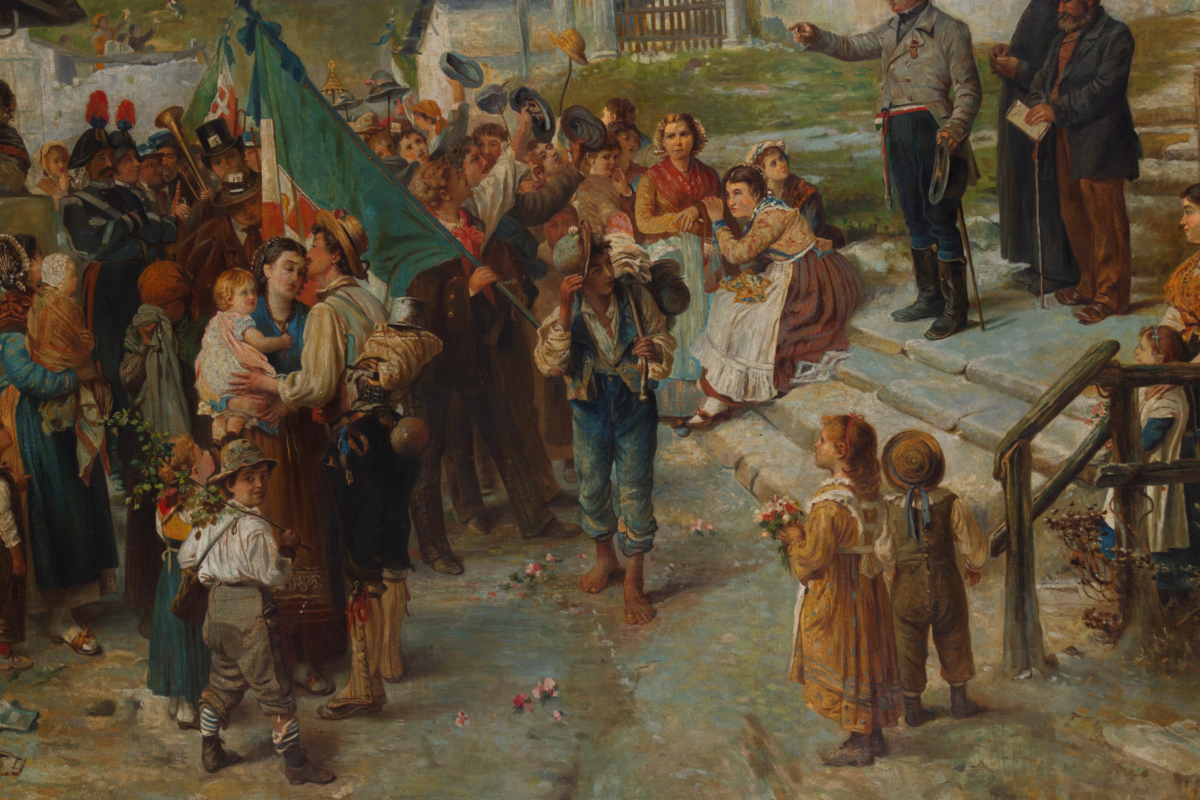 Dipinto 'LA PARTENZA DEI VOLONTARI'