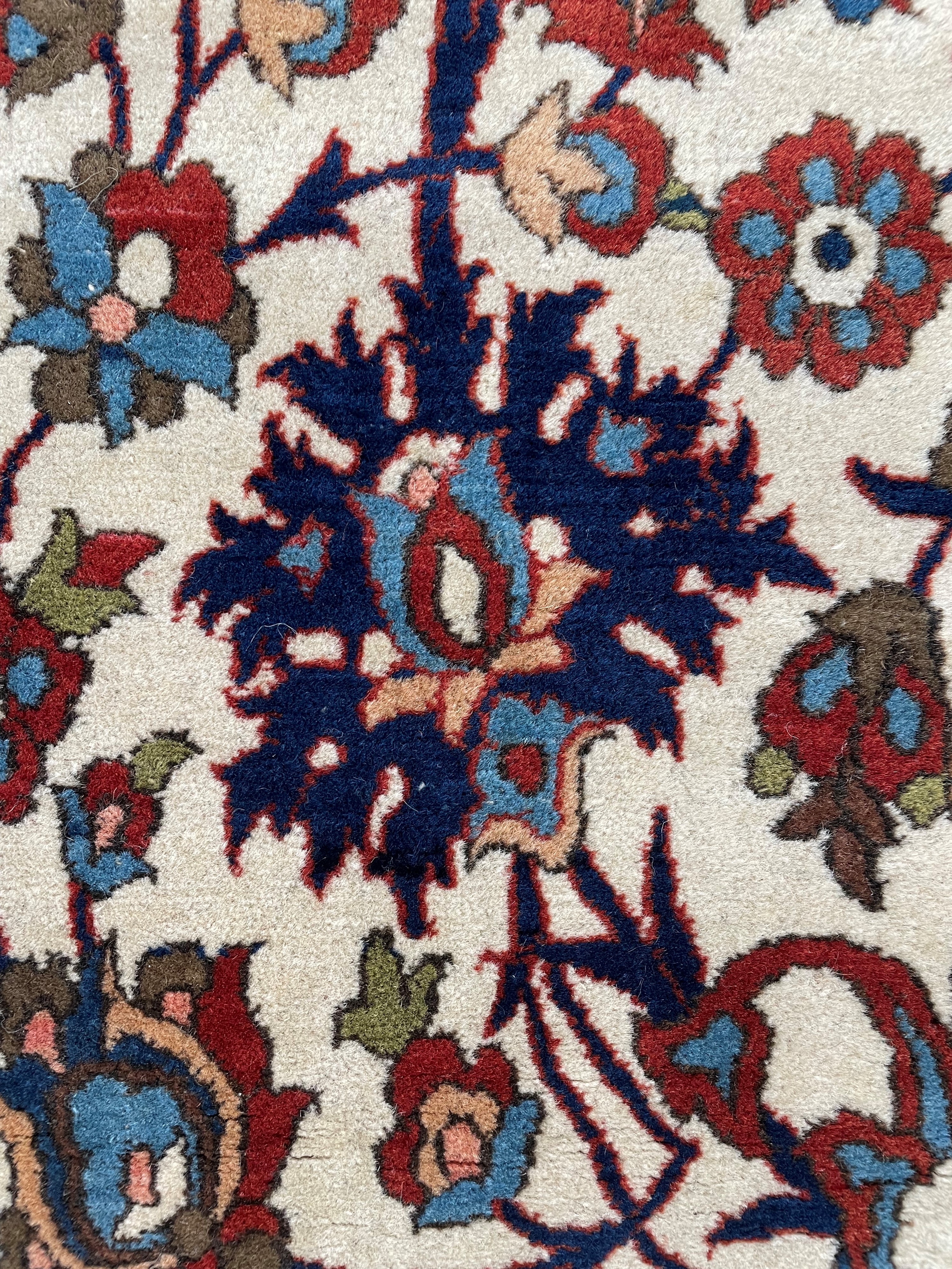 Tappeto Isfahan Zafferani, tappeto persiano (circa 1900)