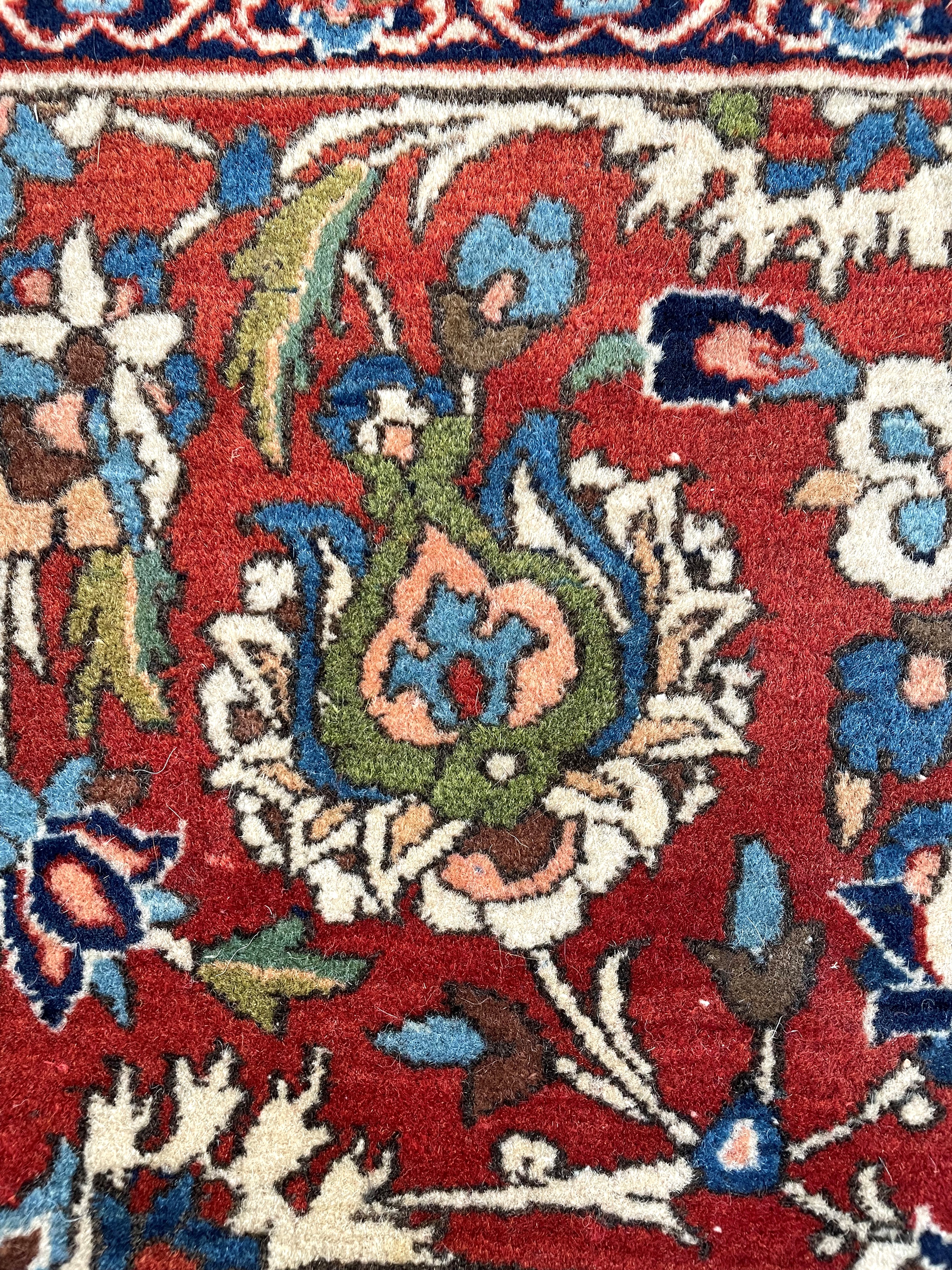 Tappeto Isfahan Zafferani, tappeto persiano (circa 1900)