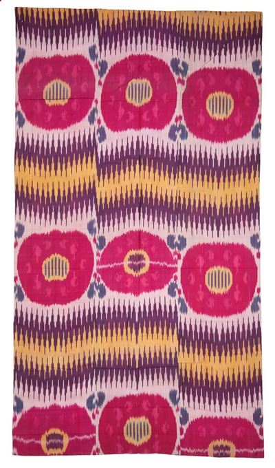 Tessuto Ikat in seta, Uzbekistan, fine XIX secolo