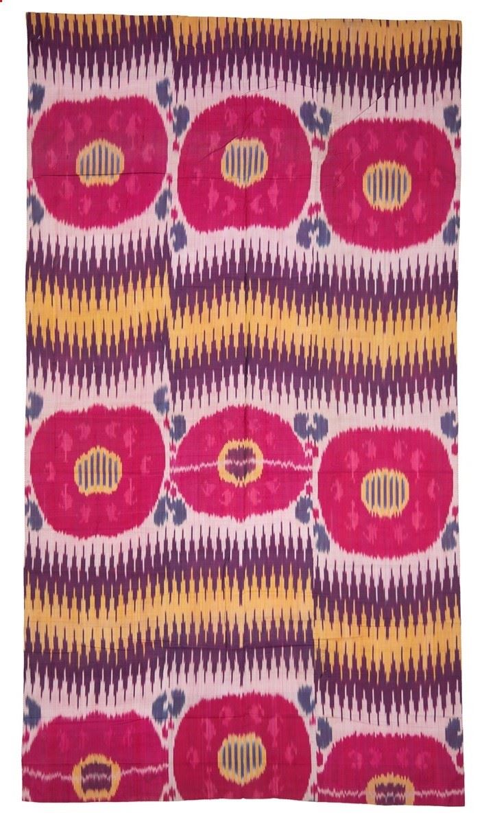 Tessuto Ikat in seta, Uzbekistan, fine XIX secolo