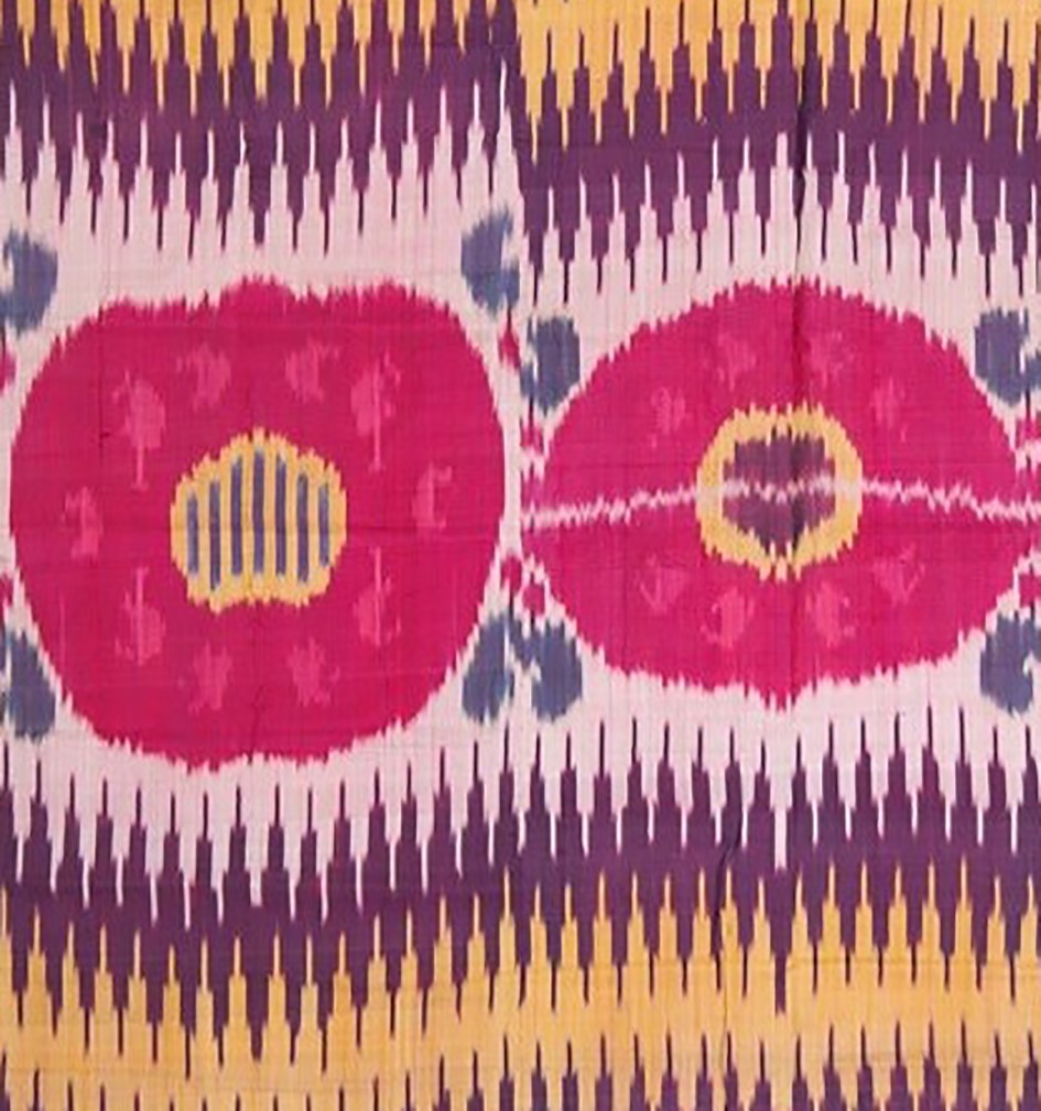 Tessuto Ikat in seta, Uzbekistan, fine XIX secolo
