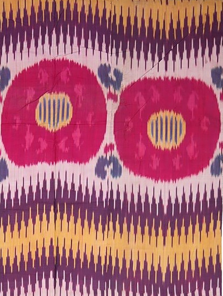 Tessuto Ikat in seta, Uzbekistan, fine XIX secolo