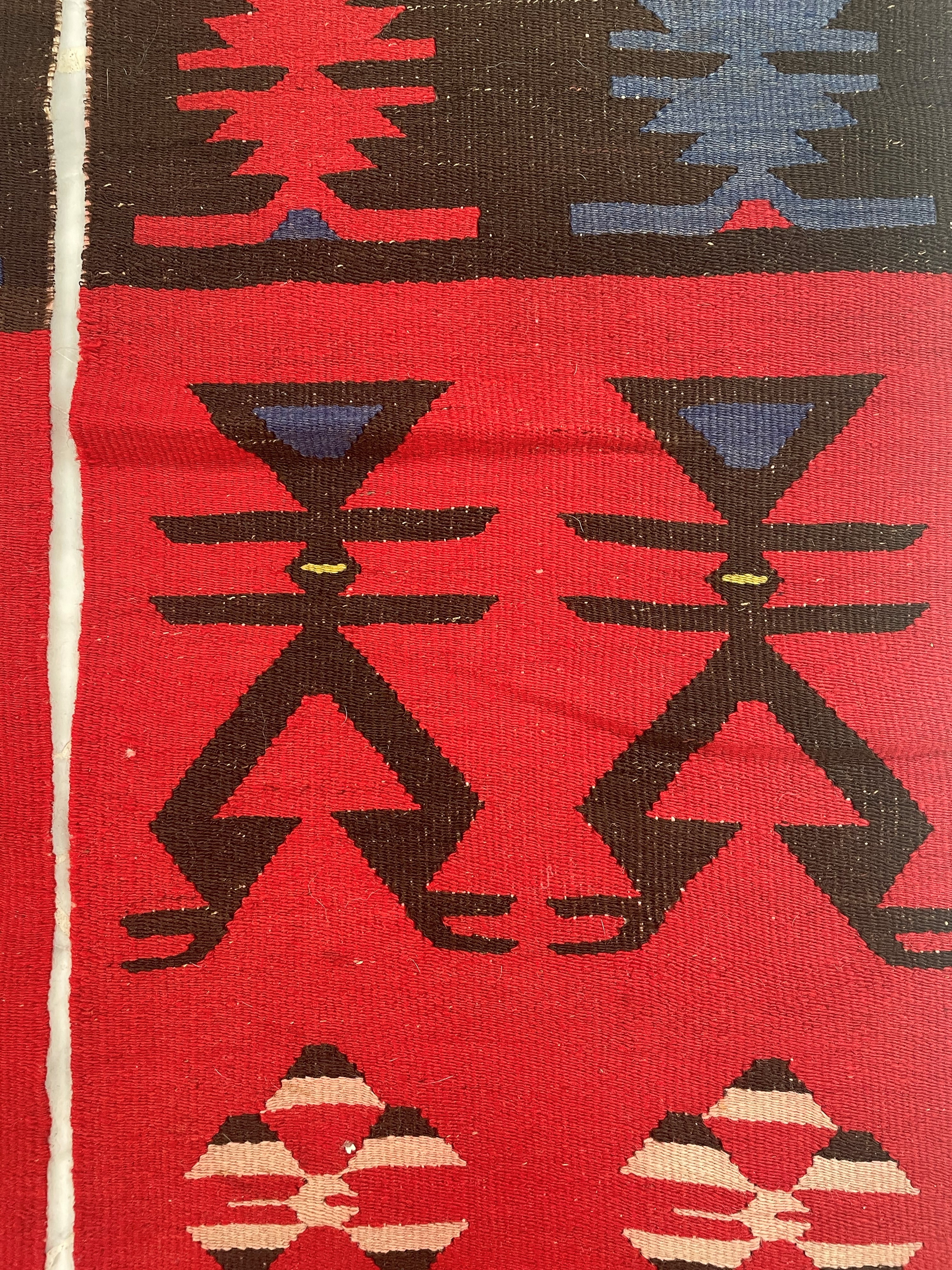 Kilim del Sudest Europa (probabilmente Albania), Due pannelli tessili, prima metà del XX secolo