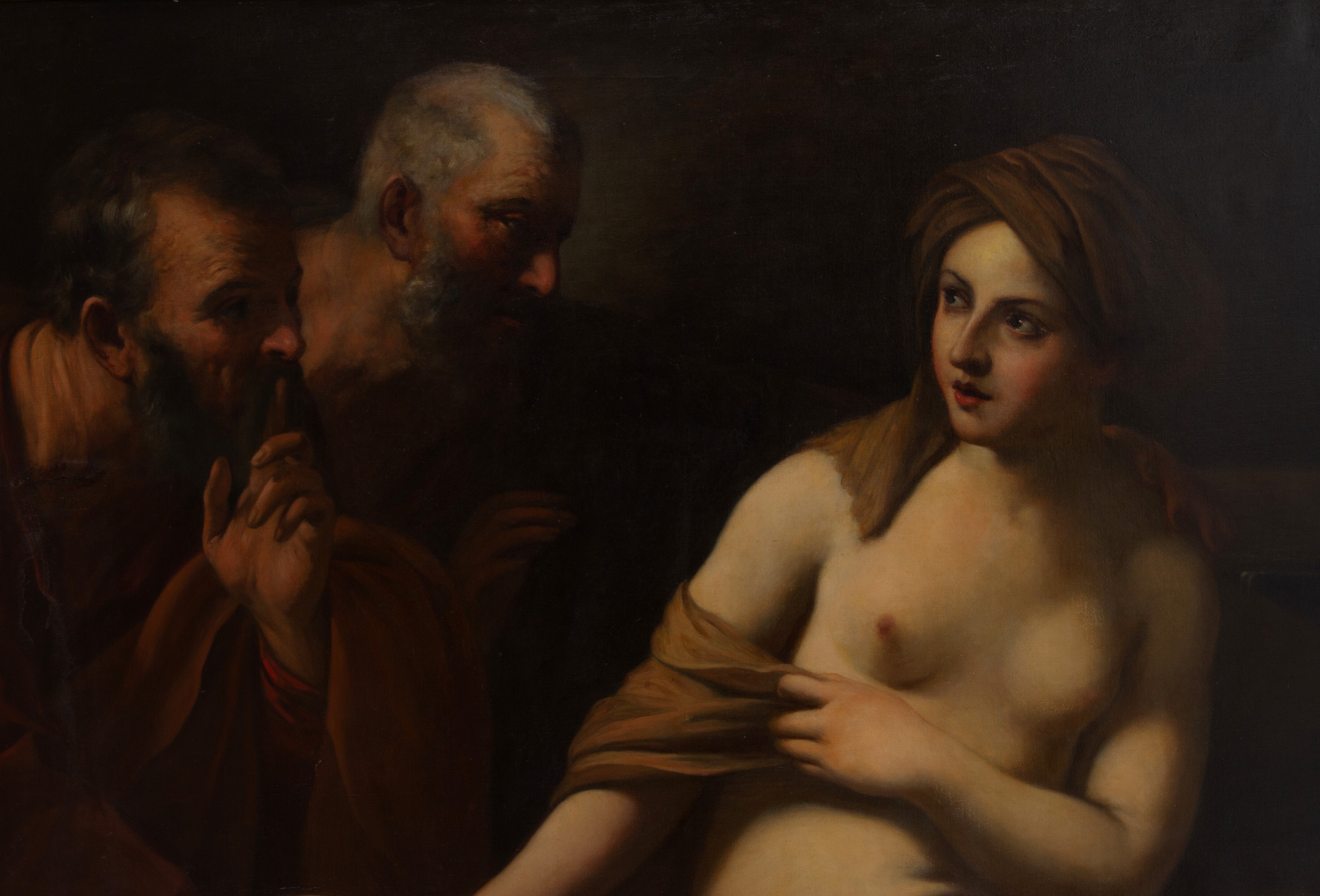Autore Anonimo, Susanna e i Vecchioni, olio su tela