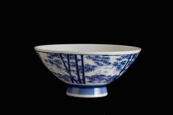 Blue and white porcelain bowl