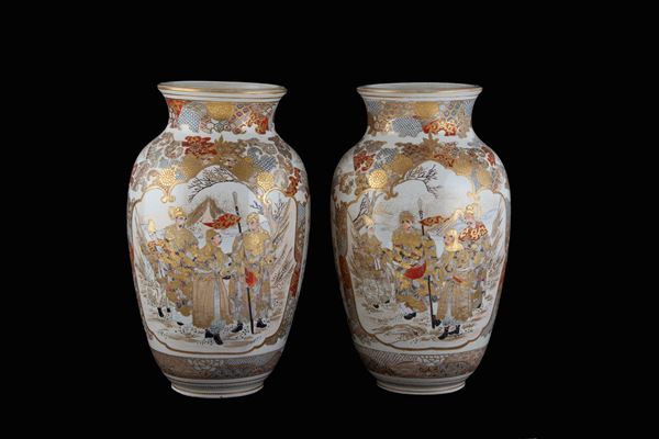 Pair of Satsuma vases