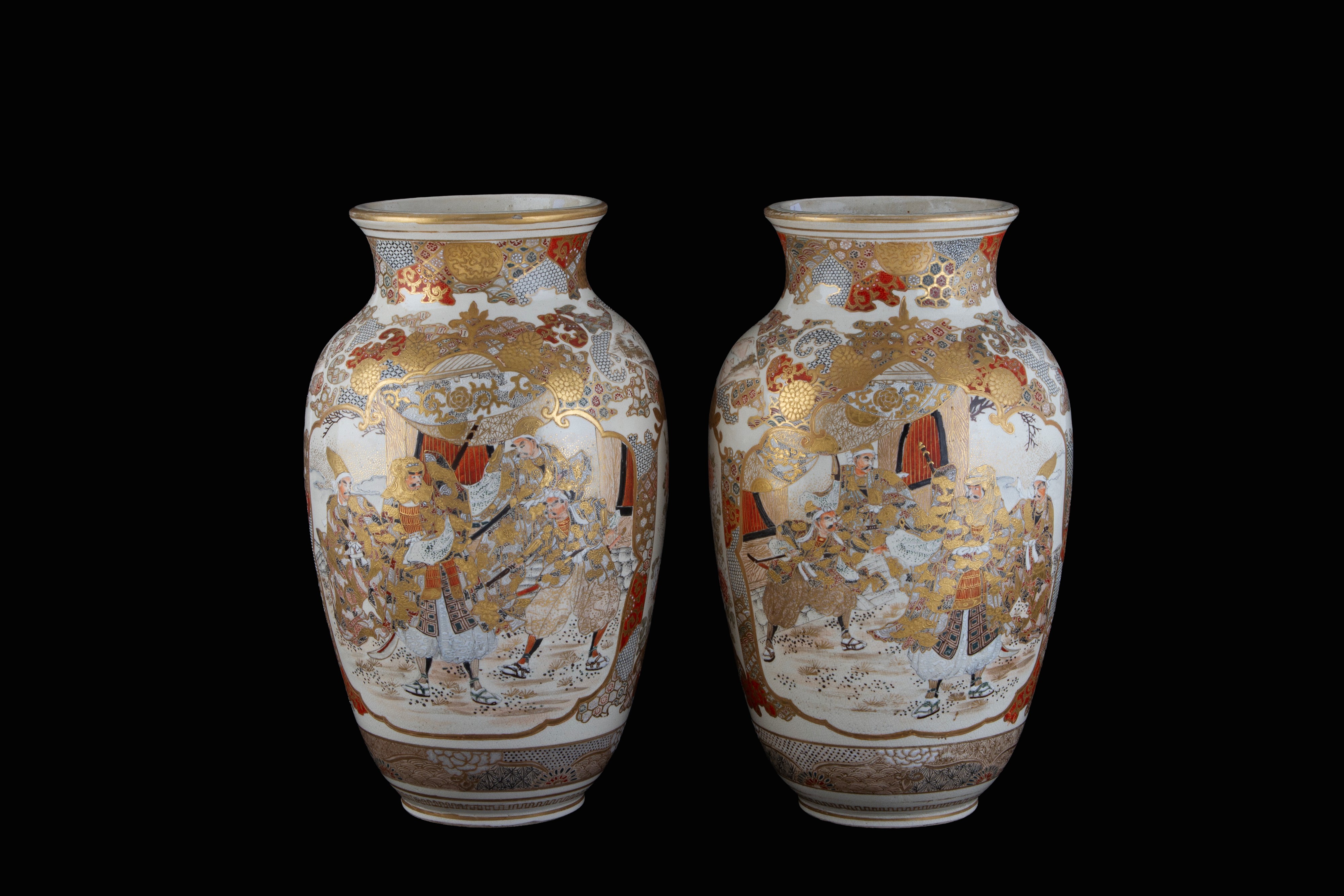 Coppia di vasi Satsuma