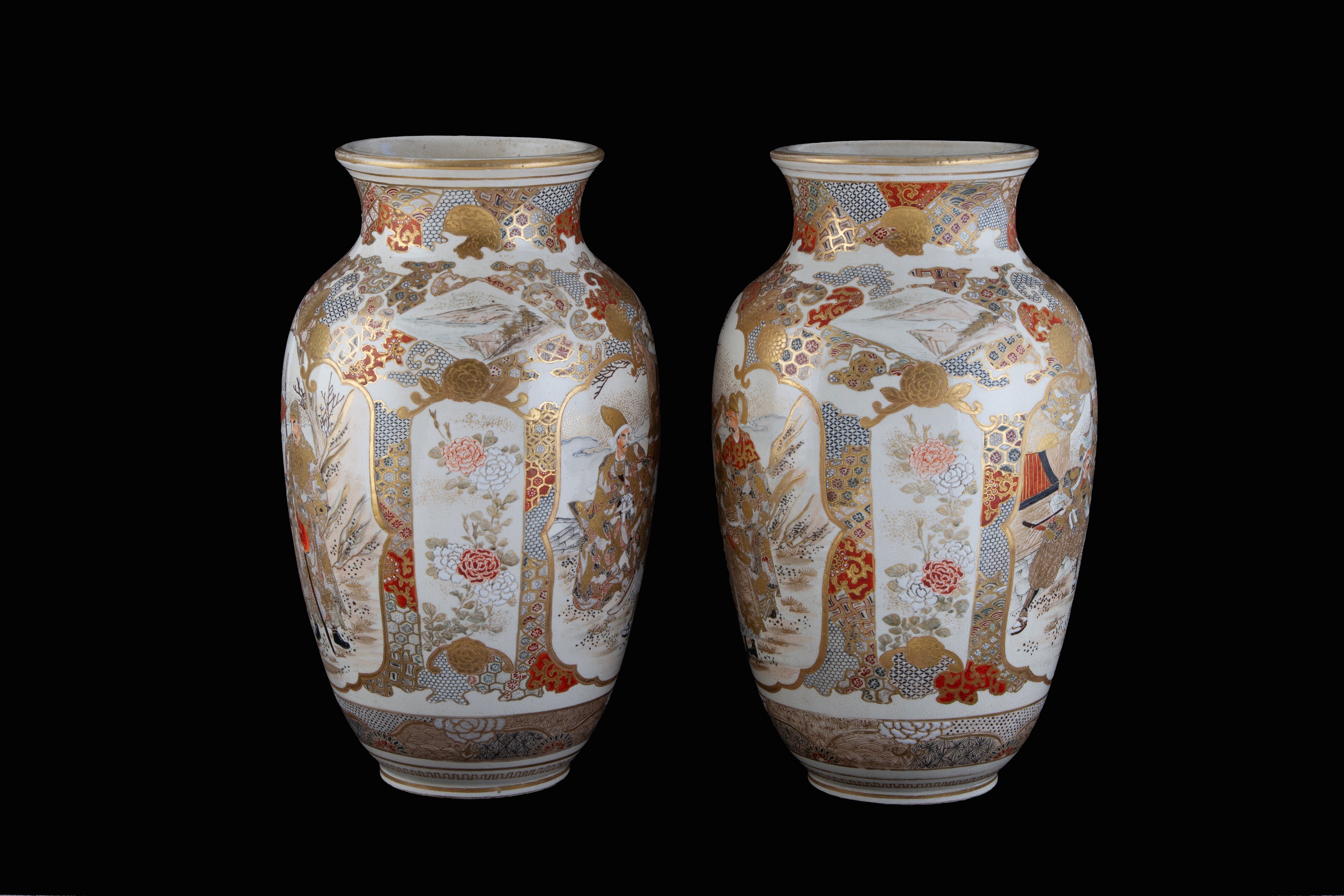 Coppia di vasi Satsuma