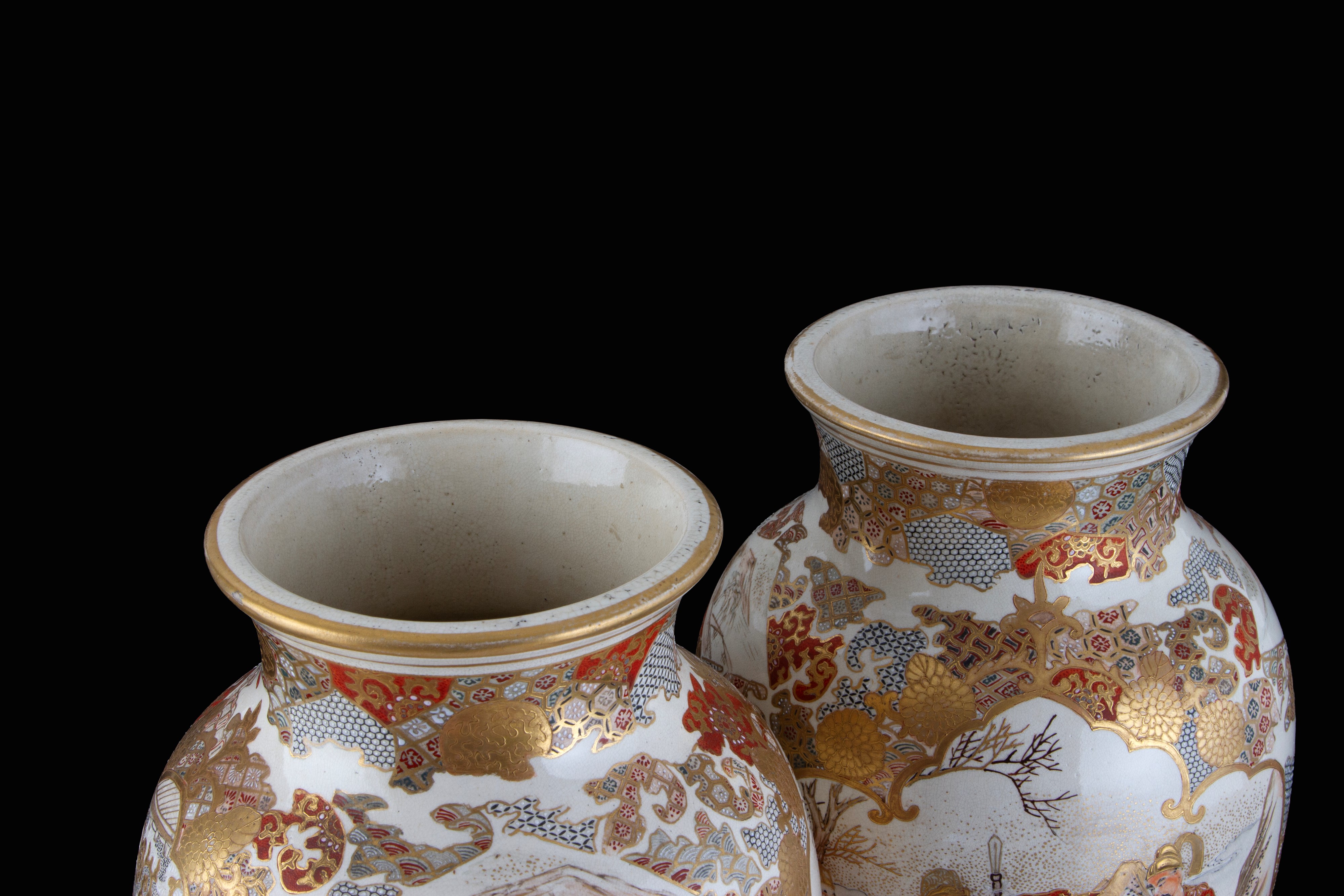 Coppia di vasi Satsuma