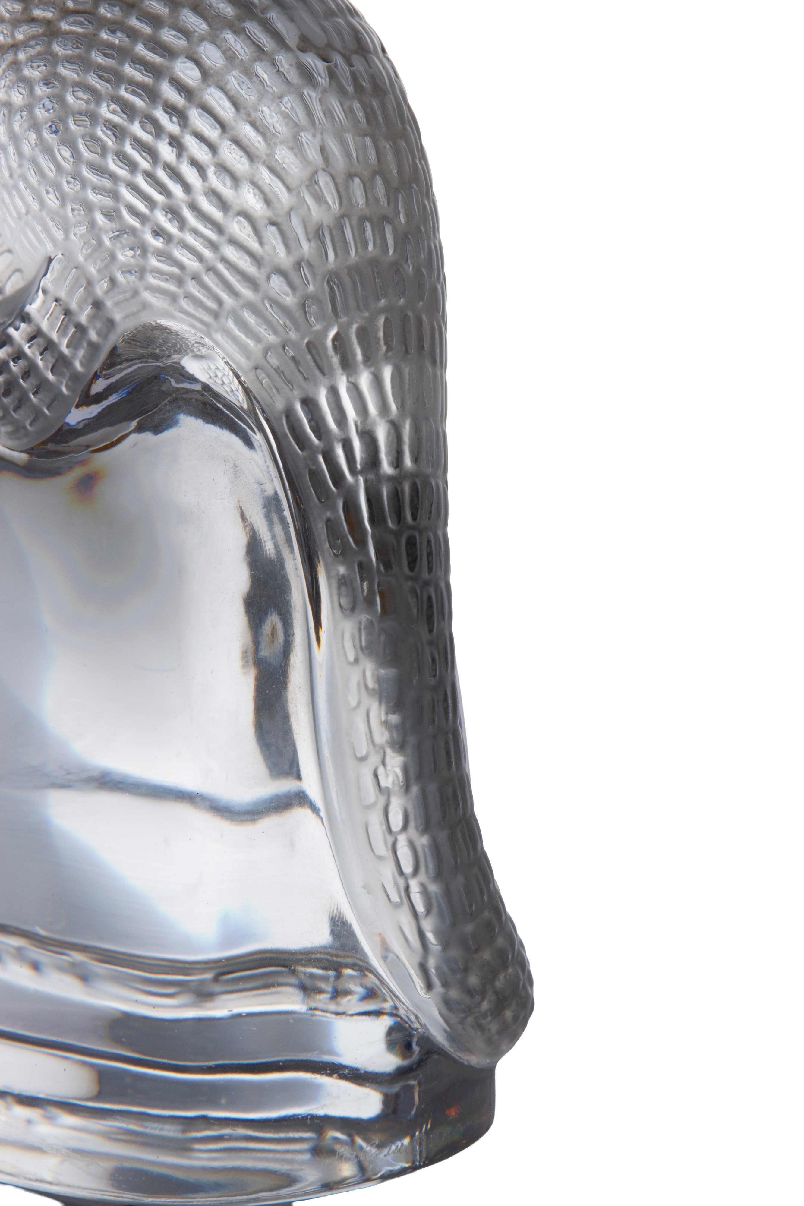 LALIQUE, Coppia di fermalibri a forma di pangolini in cristallo