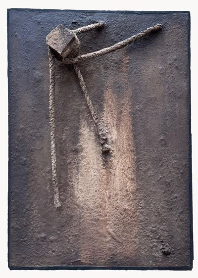 Composizione N.187, 1970, tecnica mista su faesite