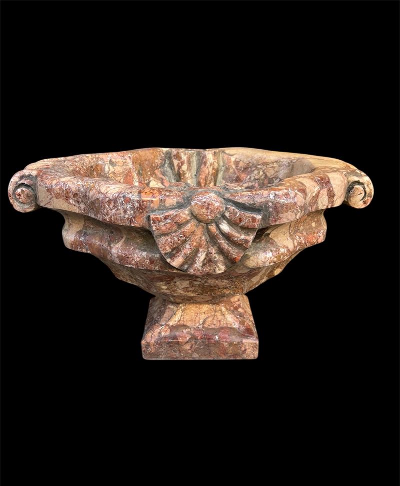 Alzata in marmo siciliano, 30x50 cm ca.