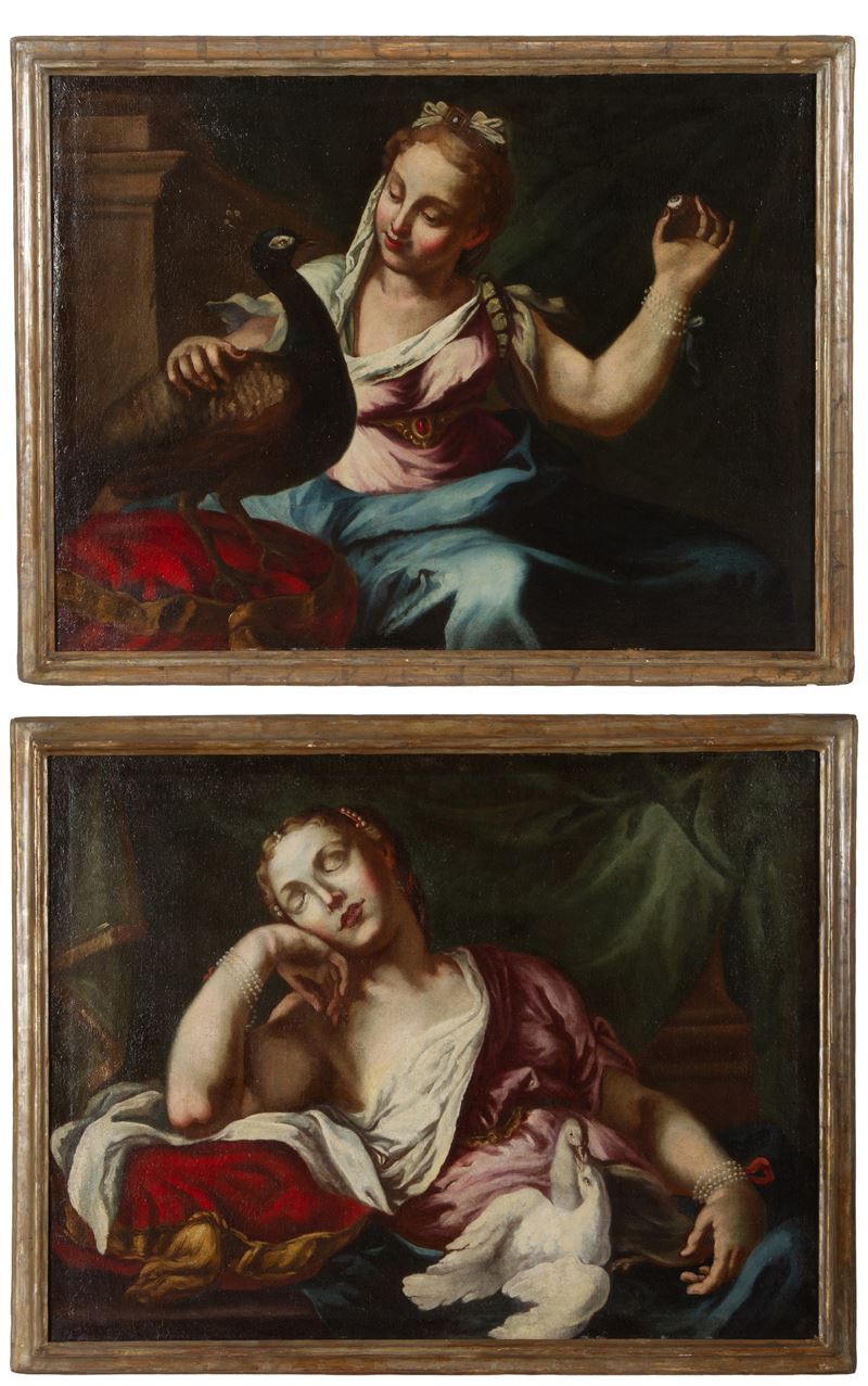 Pittore veneto del XVIII secolo, Giunone e Venere Dormiente