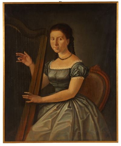 Dipinto “gentildonna con Arpa”